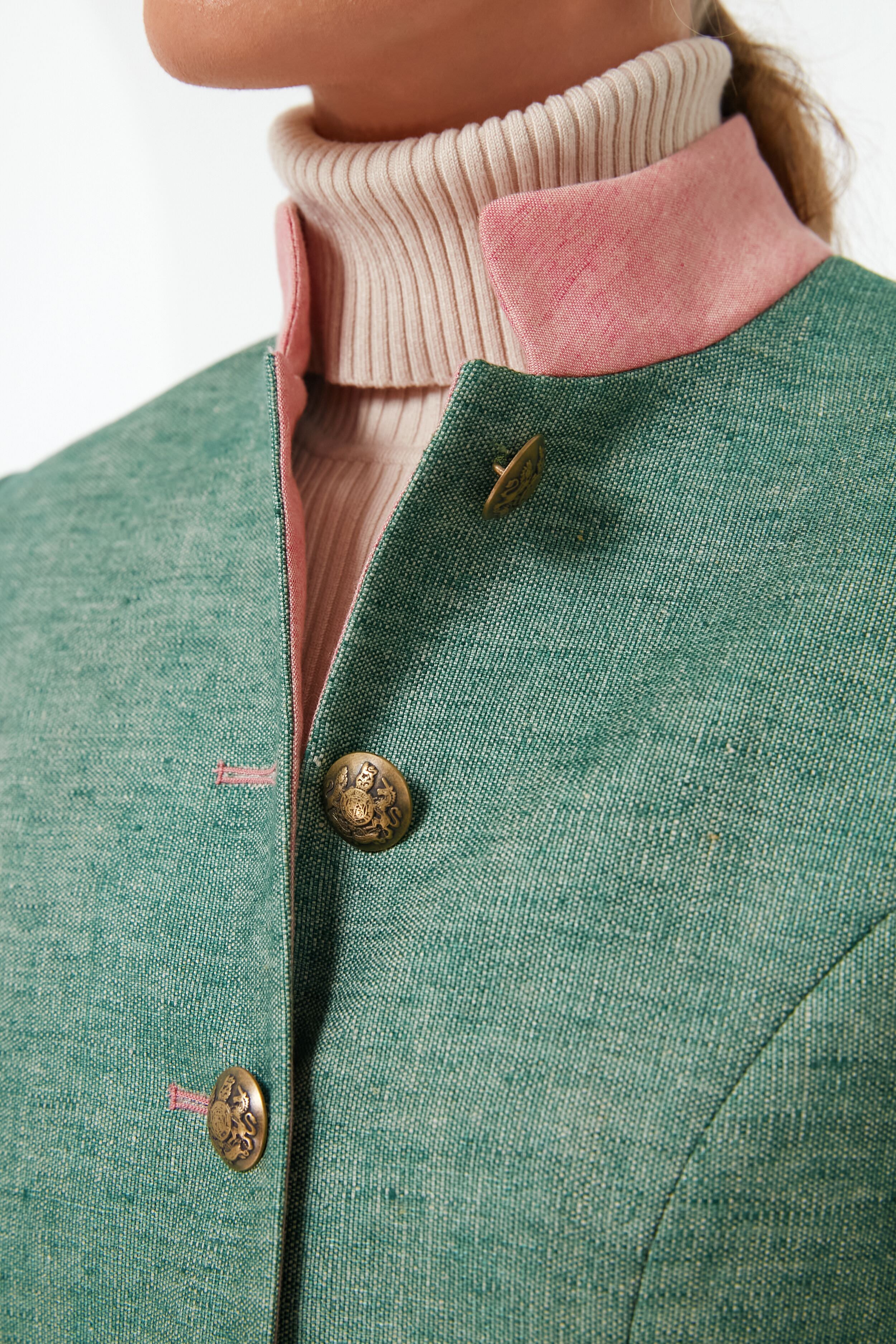 Green Linen Camille Tale Jacket
