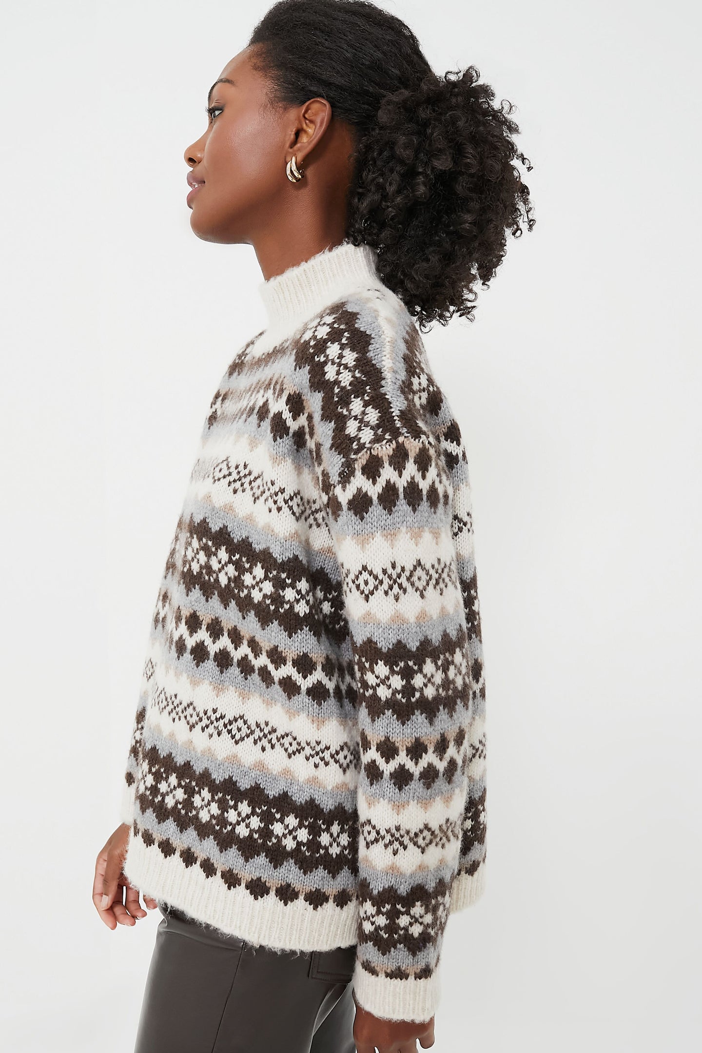 Brown and Grey Fair Isle Loch Sweater
