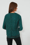 Green Sequin Gemma Blouse