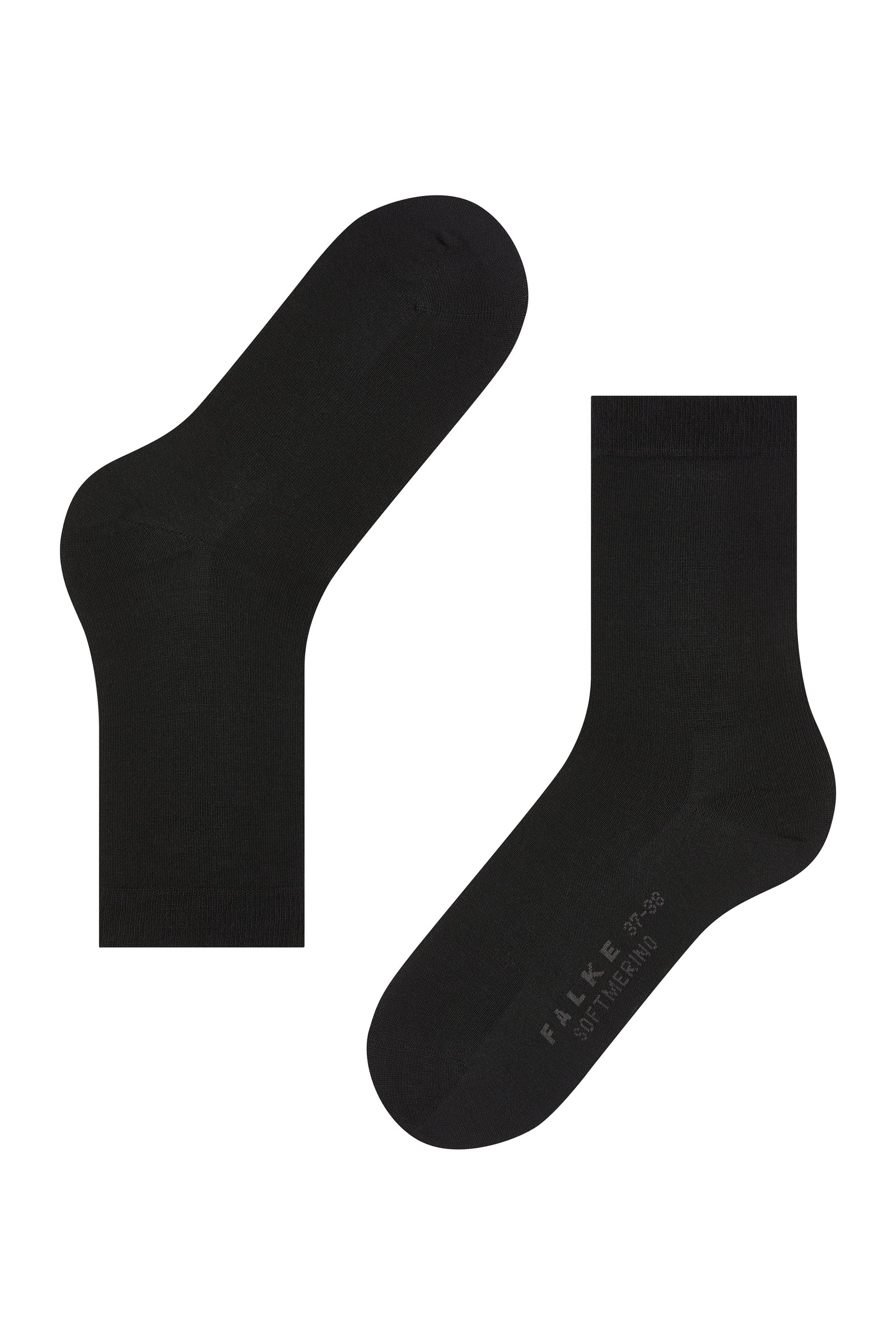 Black Merino Cotton Blend Socks