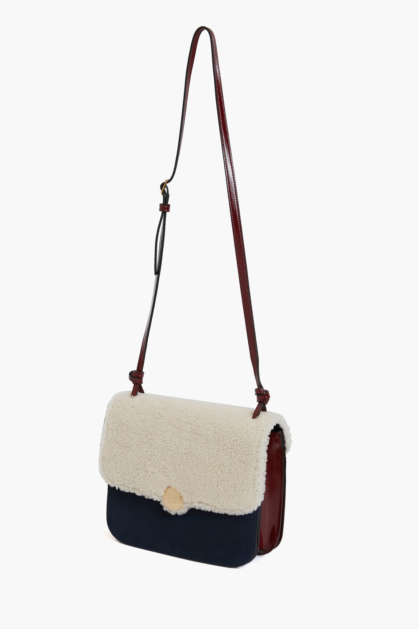 Staud Tess Shearling Crossbody Bag