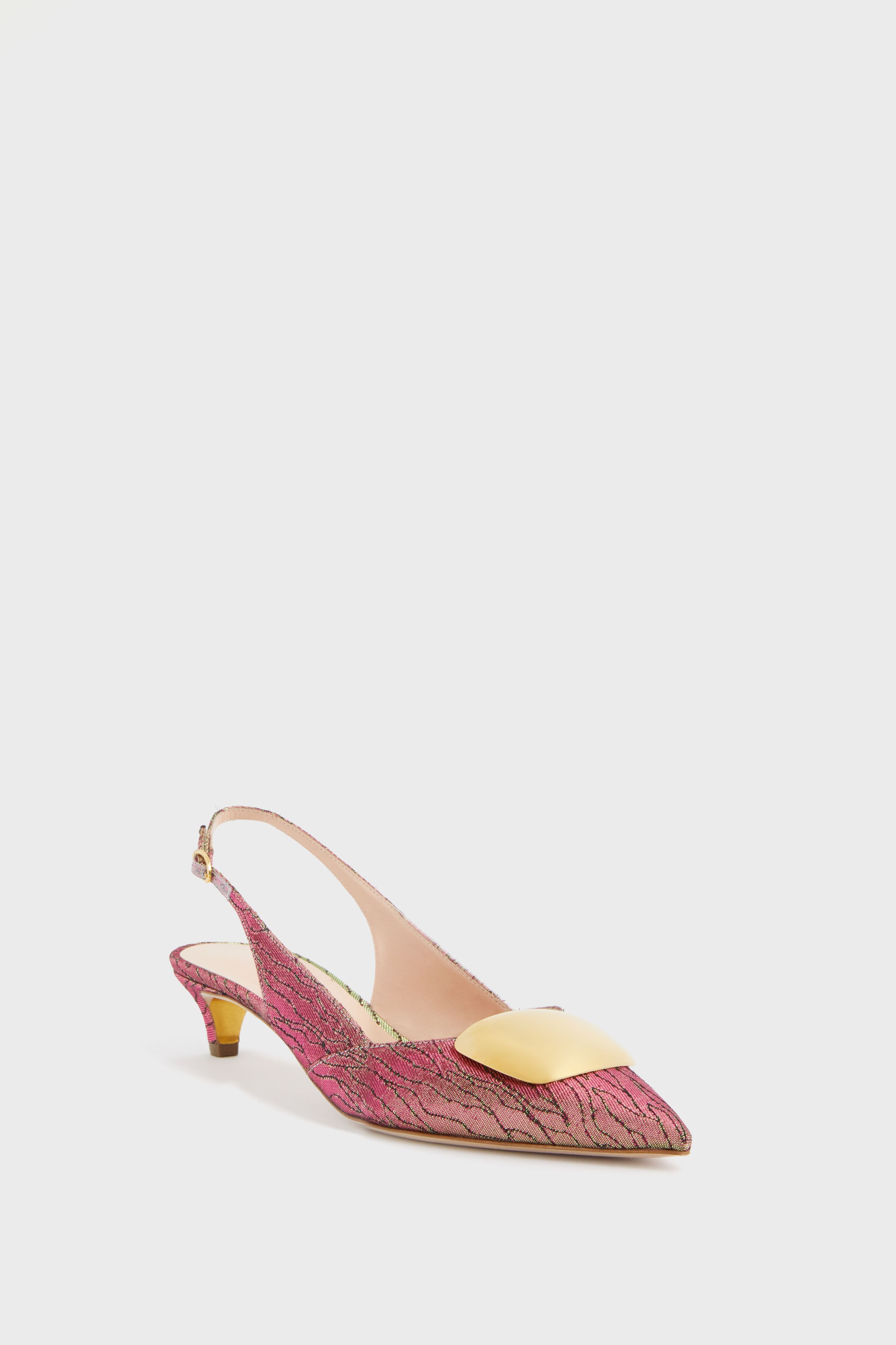 Multi Pink Ocean Lurex Misty Kitten Heels Rupert Sanderson