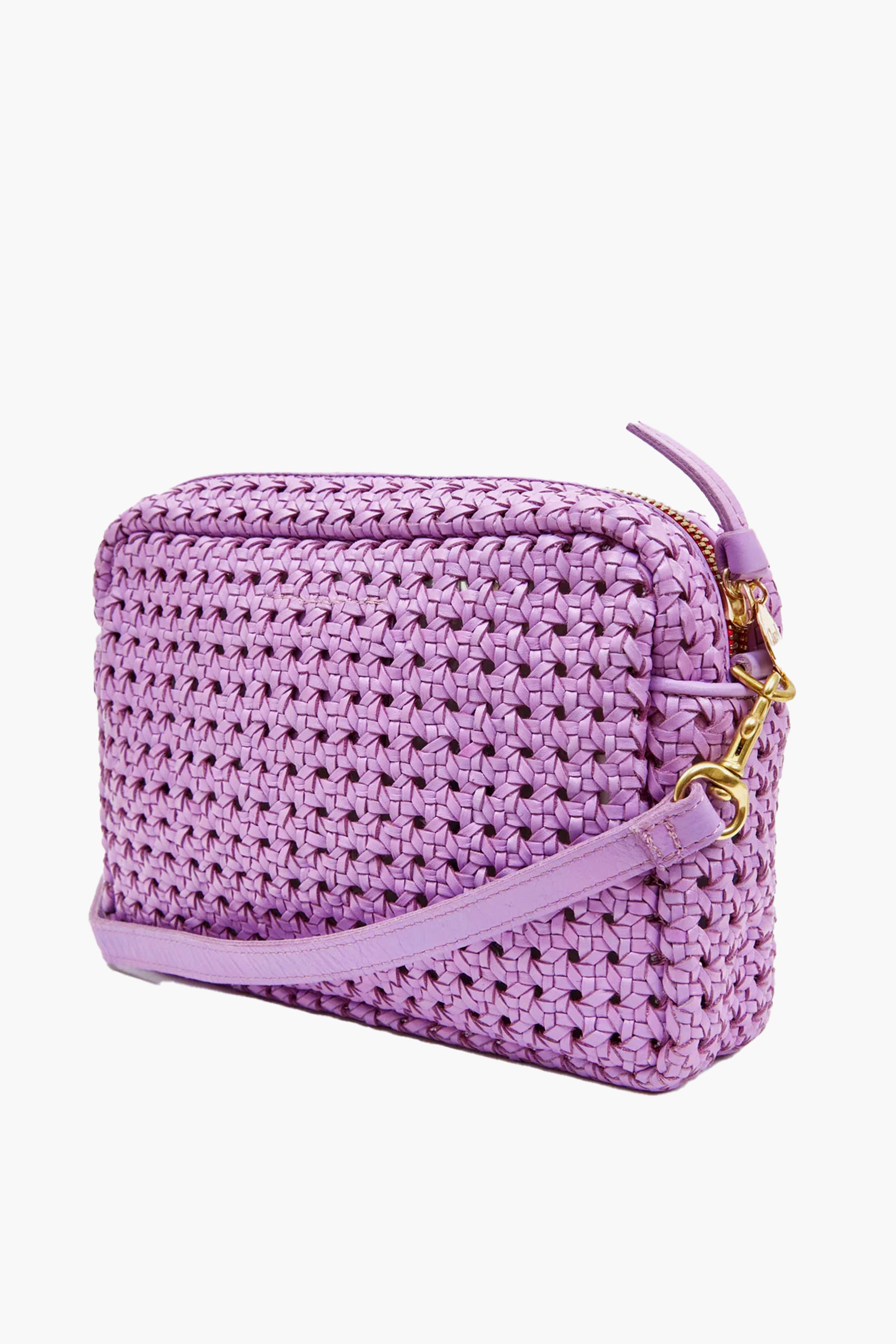 Lilac Rattan Midi Sac | Clare V