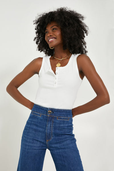 White Henley Tank | ASKK NY | Tuckernuck