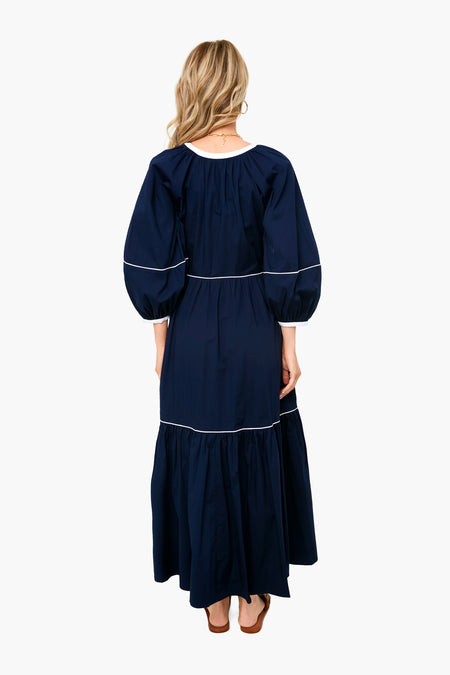 Navy And White Demi Dress