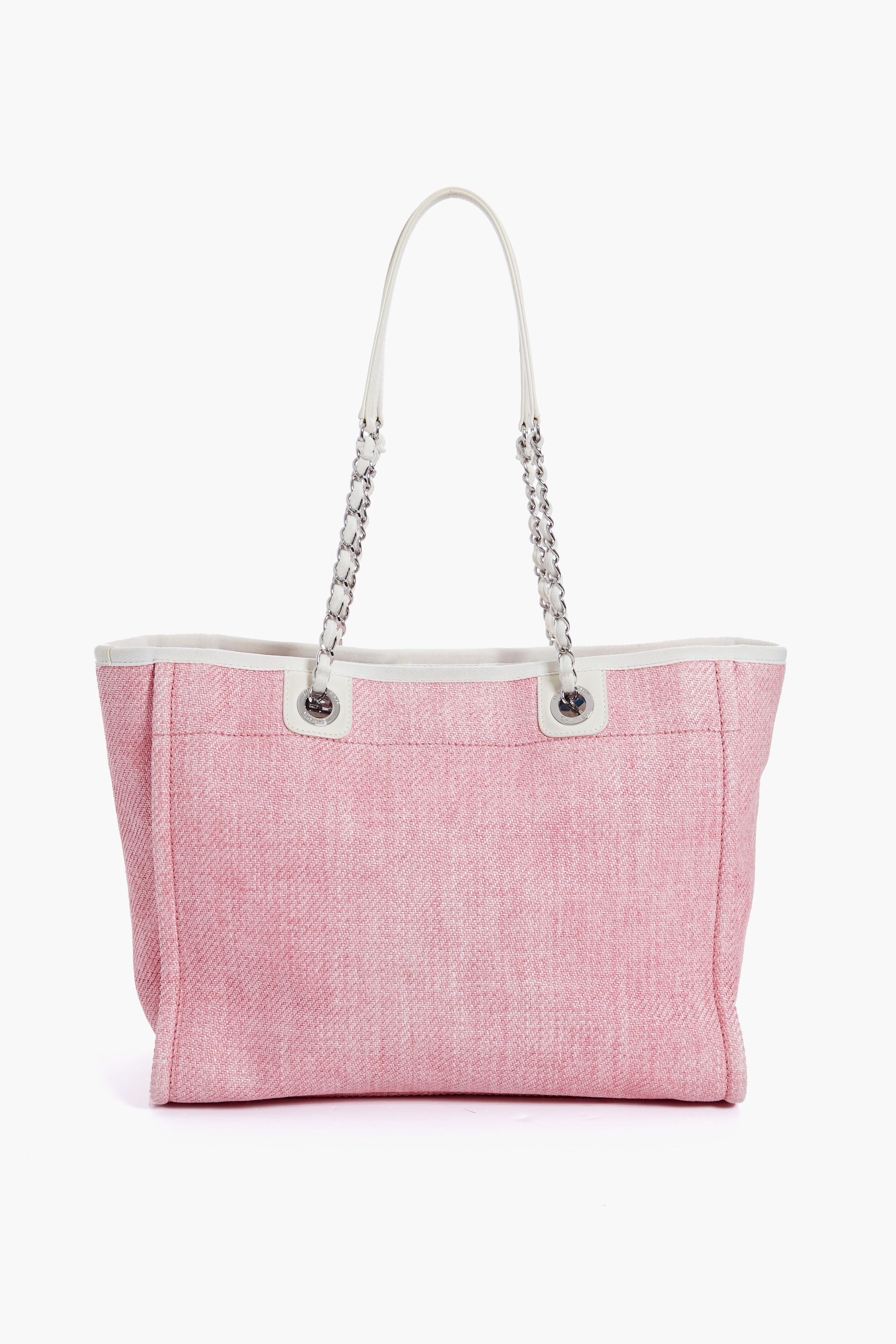 CHANEL Pink Deauville MM Chain Tote
