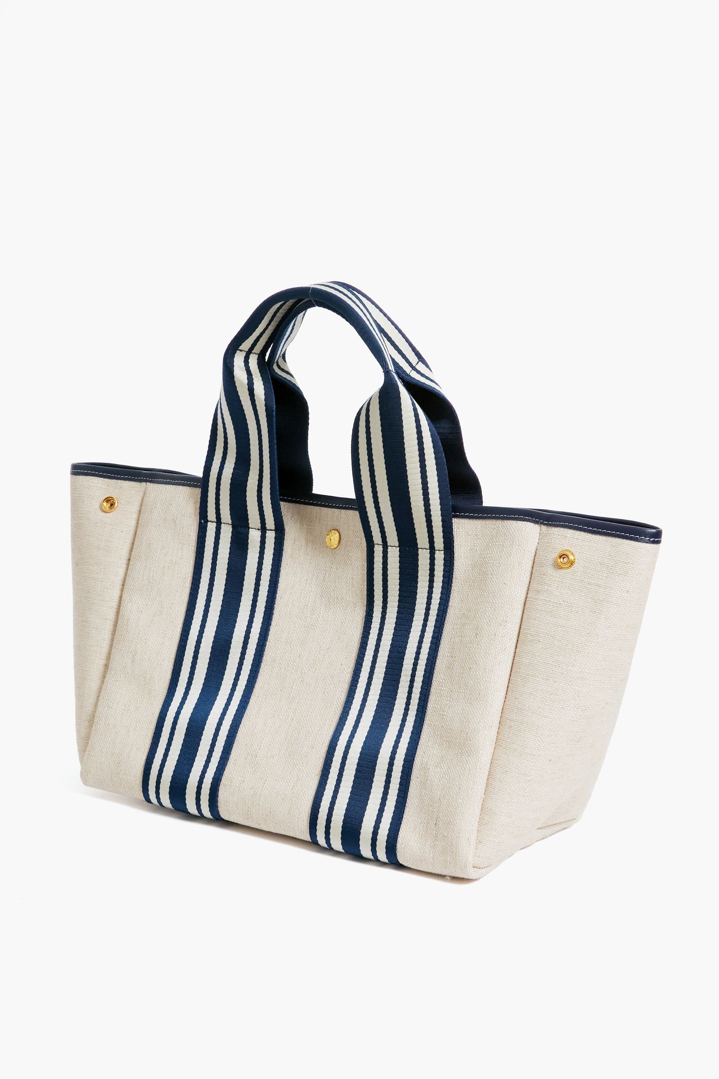 Navy Equestrian Traversee M Linen Tote