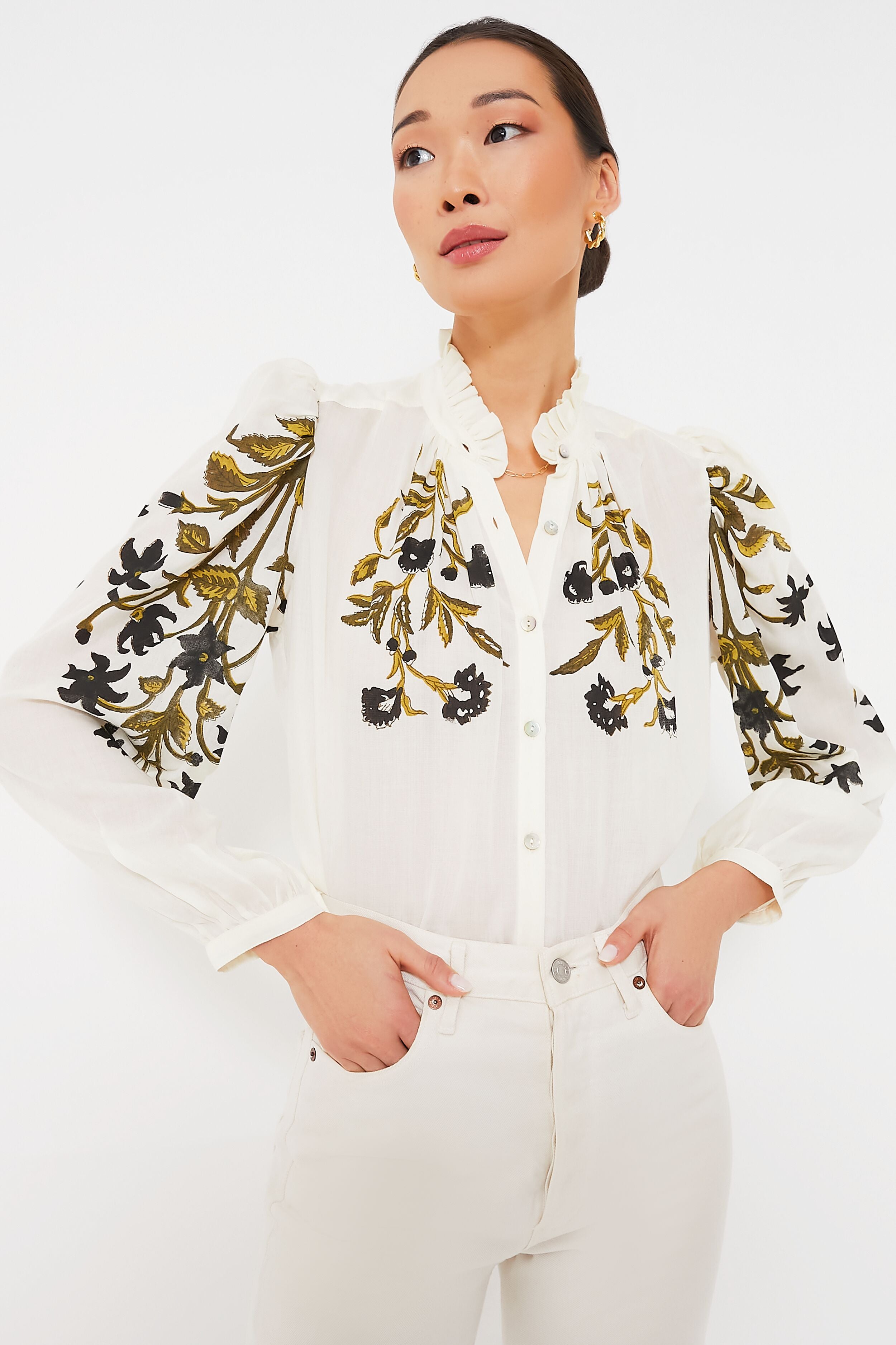 Ivory Lily Annabel Olive Valley Shirt