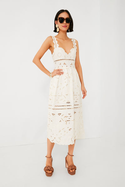 Midi Voile Stripe Lace Sleeveless … curated on LTK