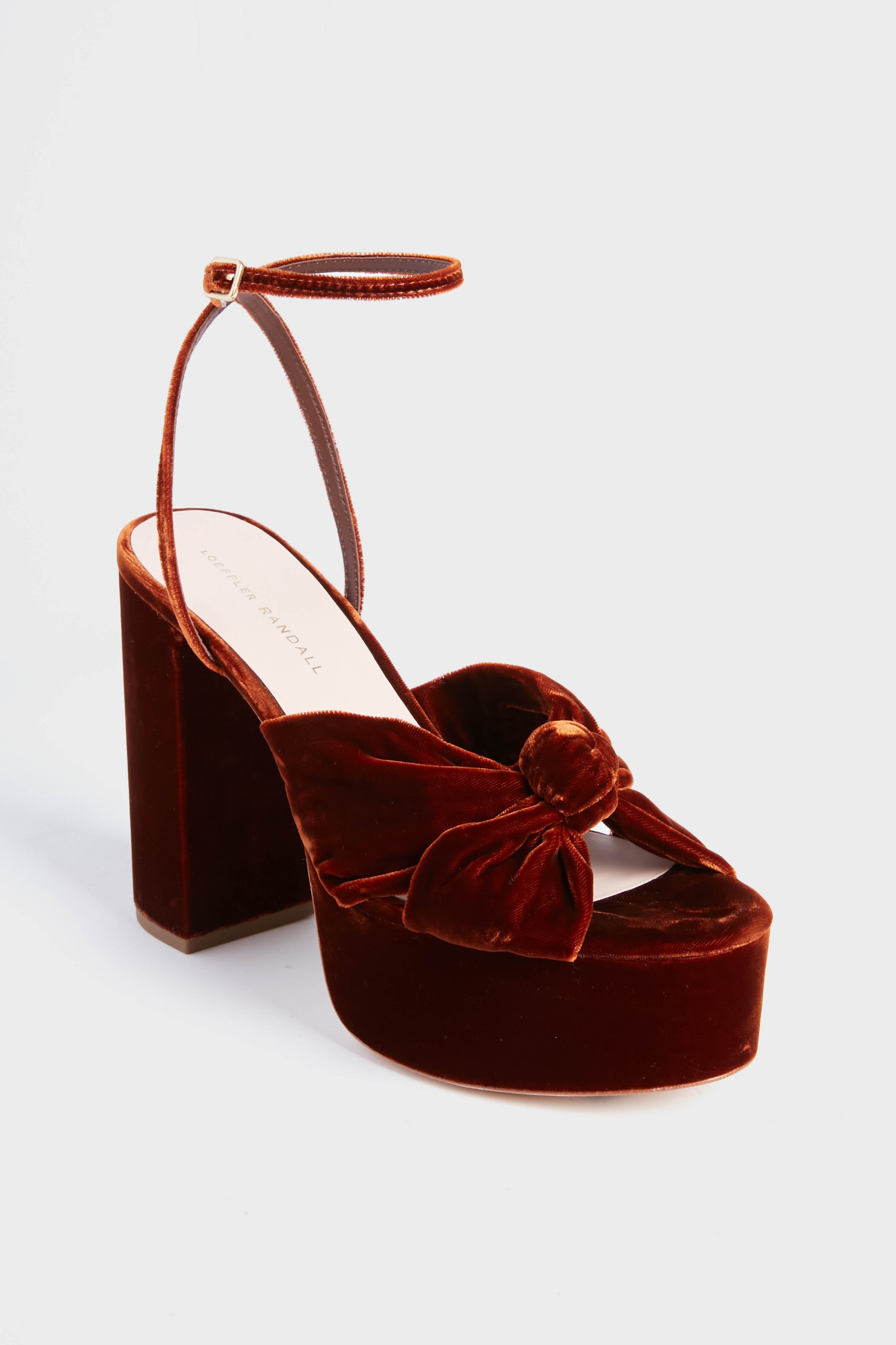 Louis Shengtao Chen Red Velvet Platform Shoes 2251252 PLSC10 36 / Red