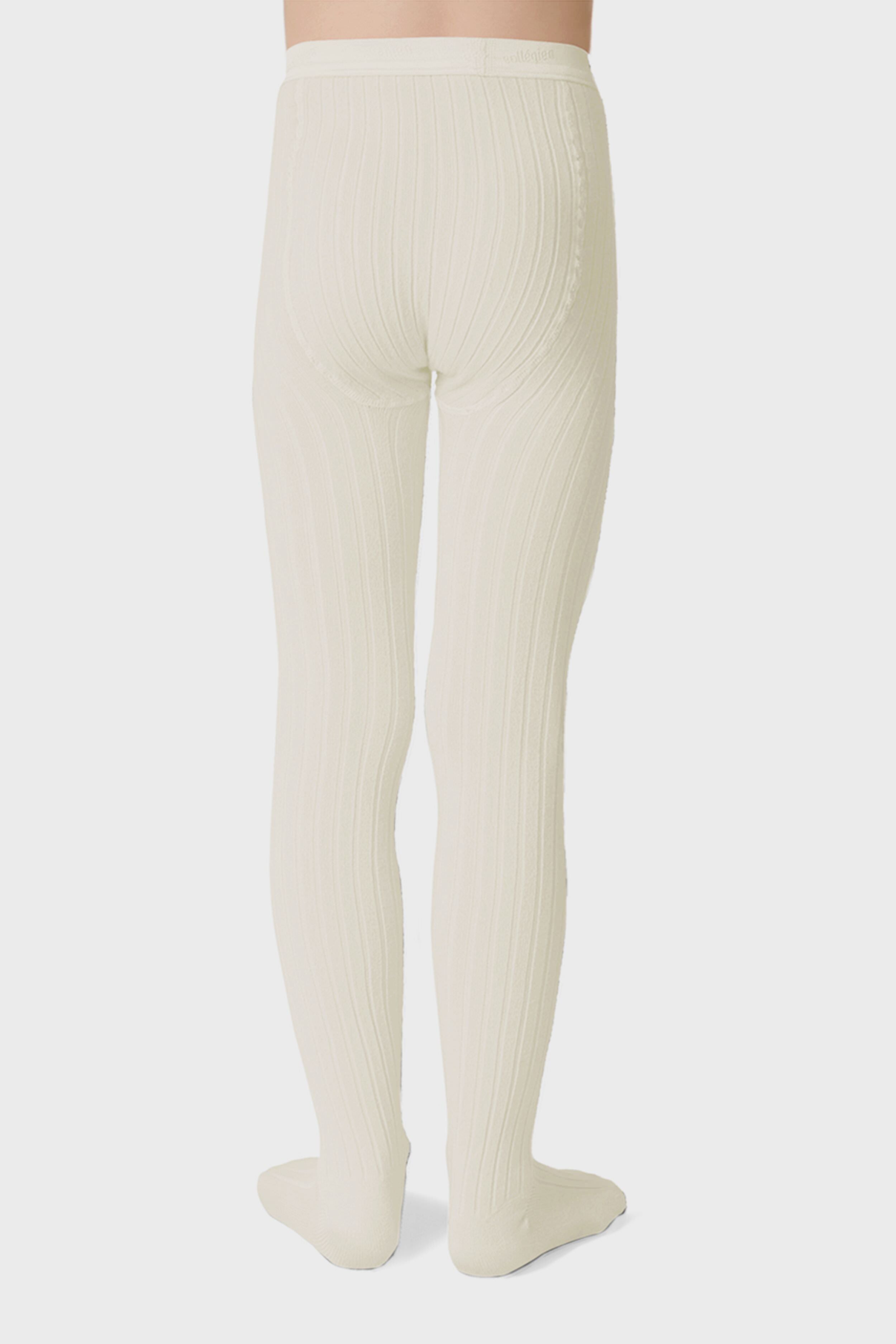 Collégien Ribbed Tights, Dark Green - Extra-soft Egyptian cotton! girl