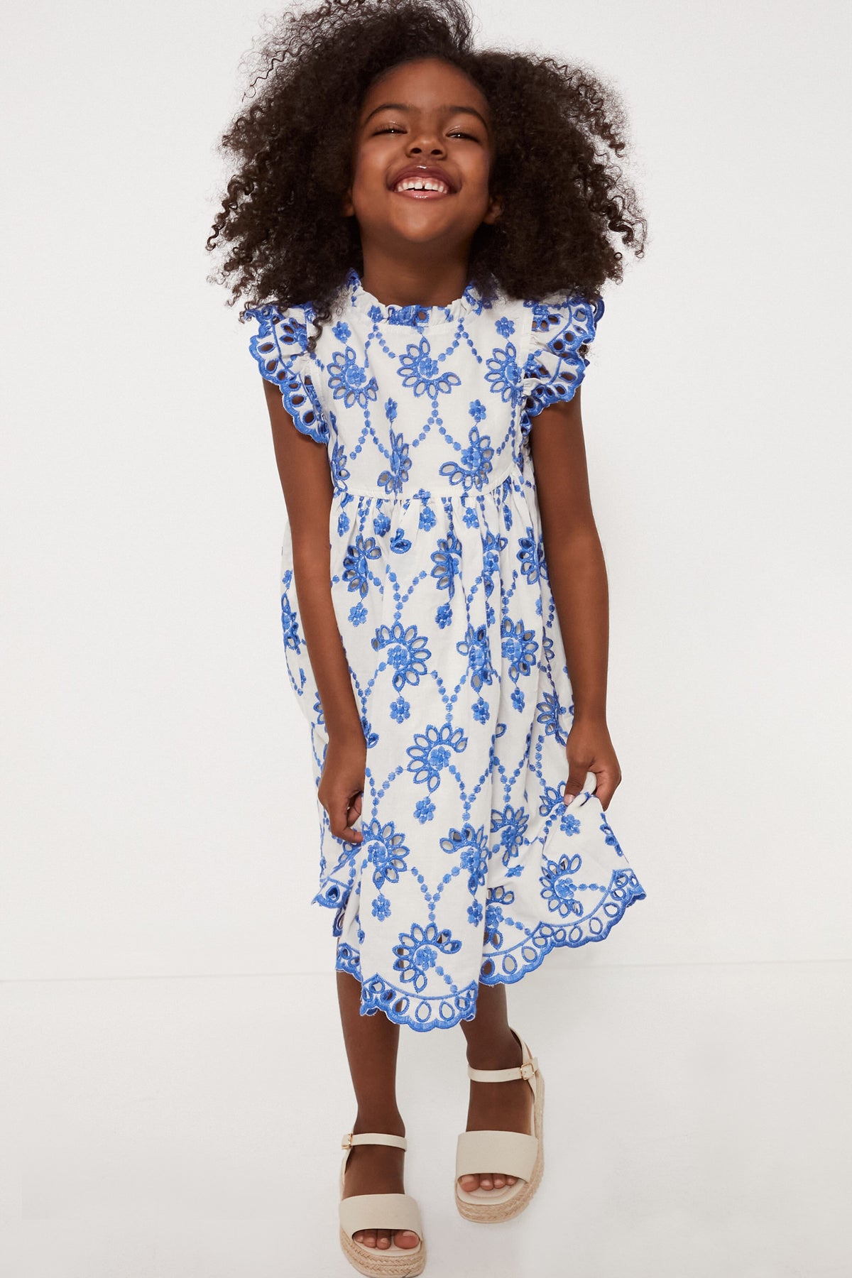Blue Eyelet Cynthia Dress