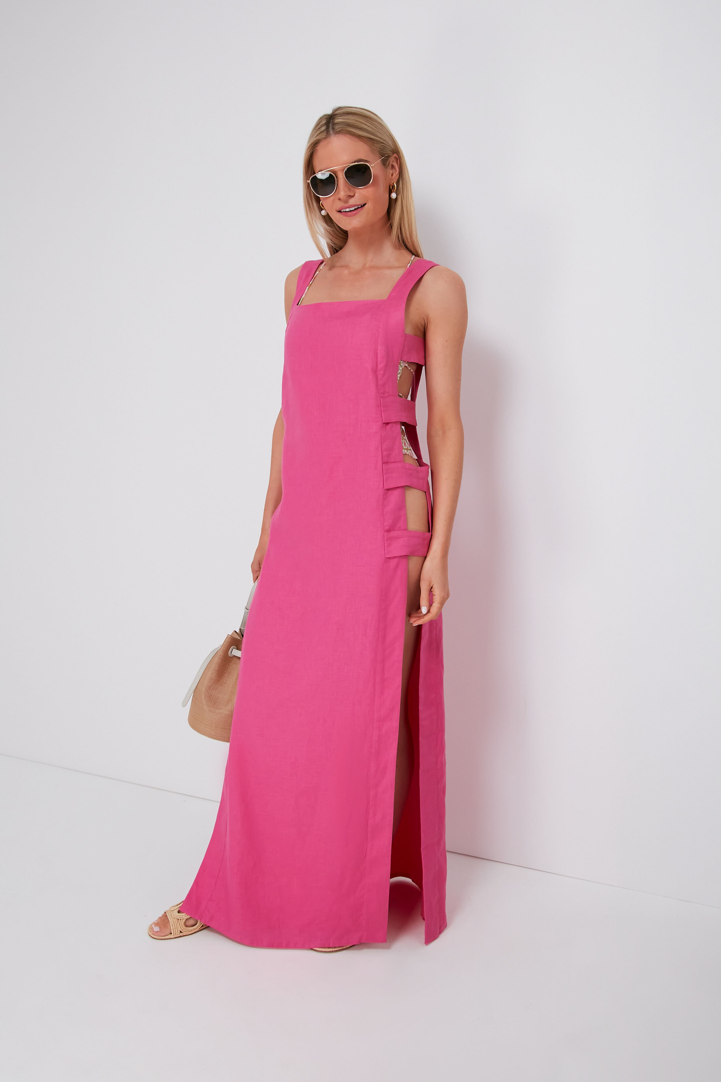 Hideous Pink Taffeta Bridesmaids Gown