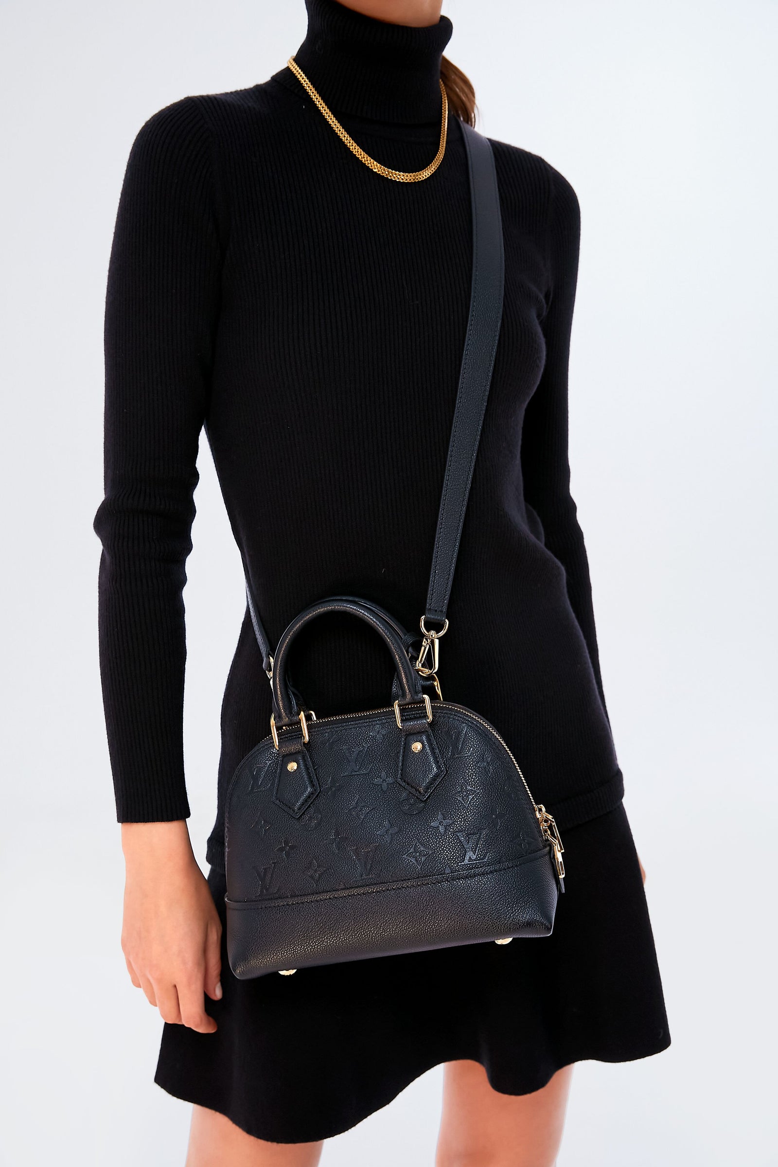 Louis Vuitton Noir Neo Alma BB Monogram Empriente Crossbody