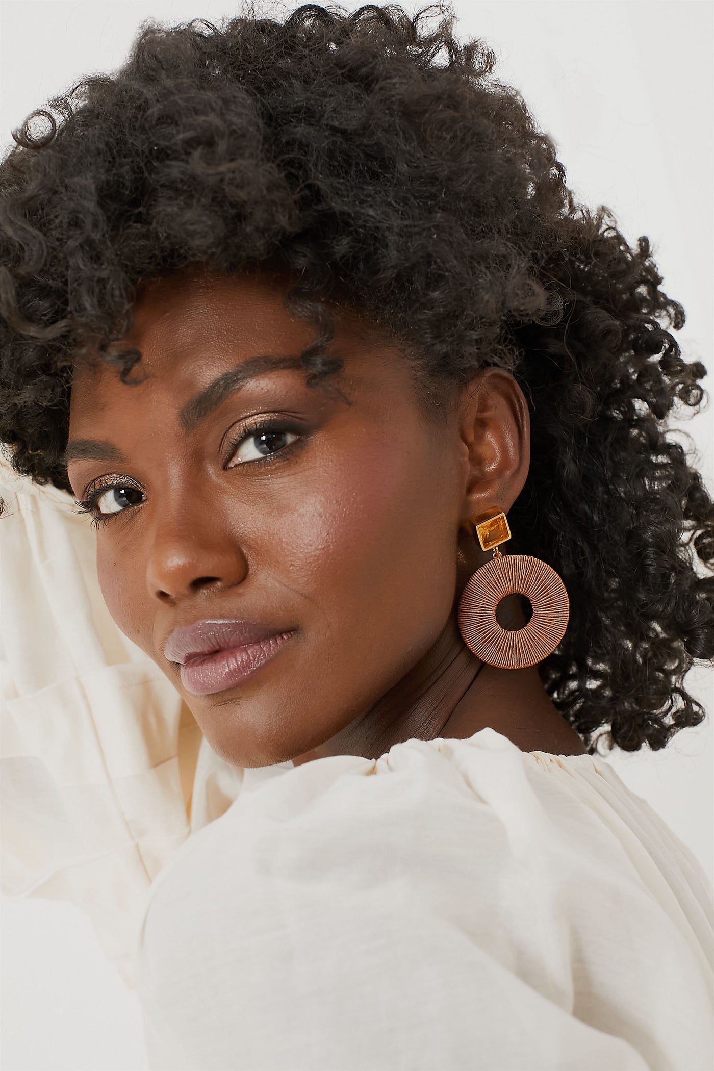 Brown Palmier Earrings