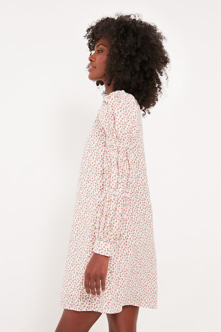Textured Floral Puff Sleeve Clemons Mini Dress