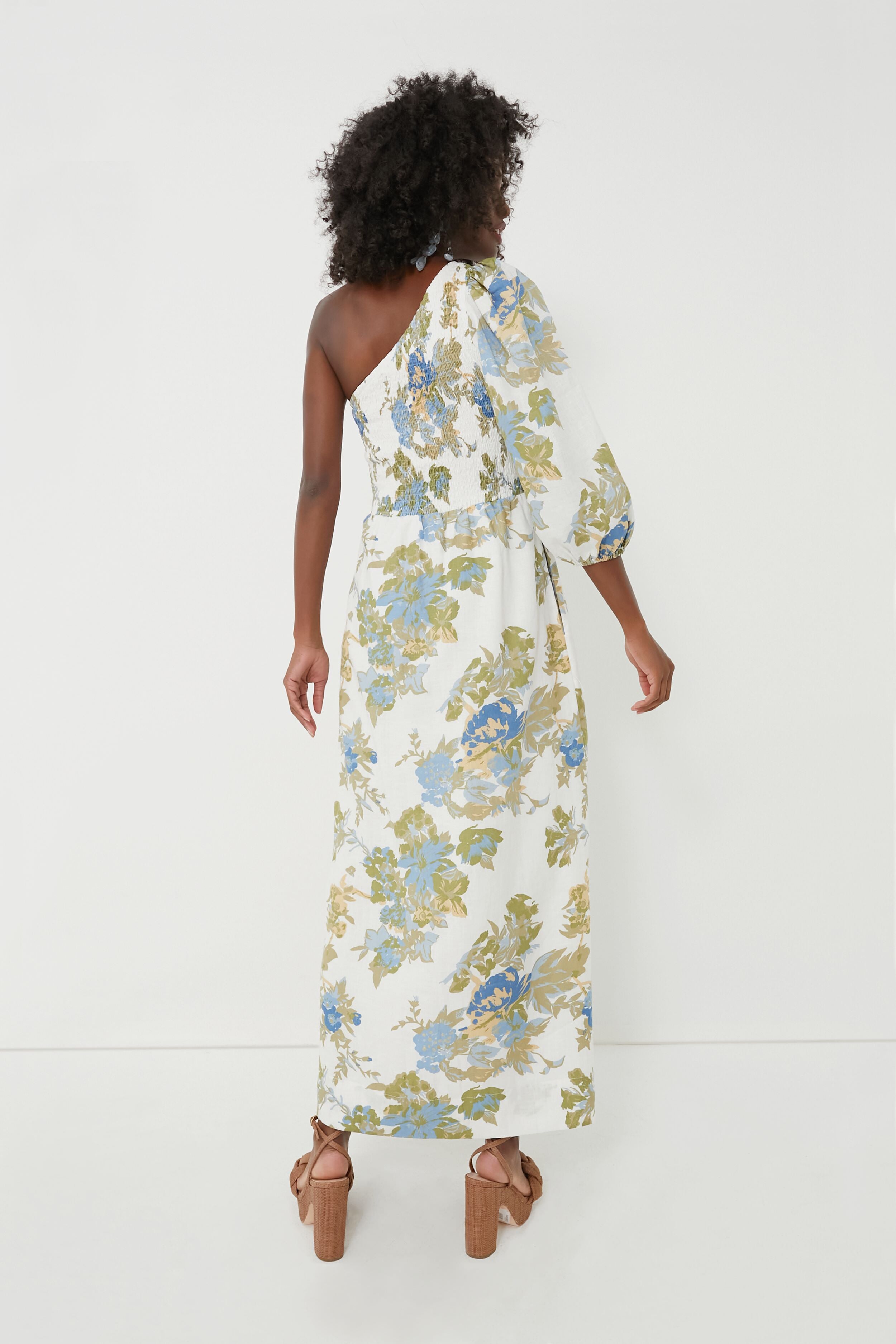 Ivory Escala Floral Anha Maxi Dress