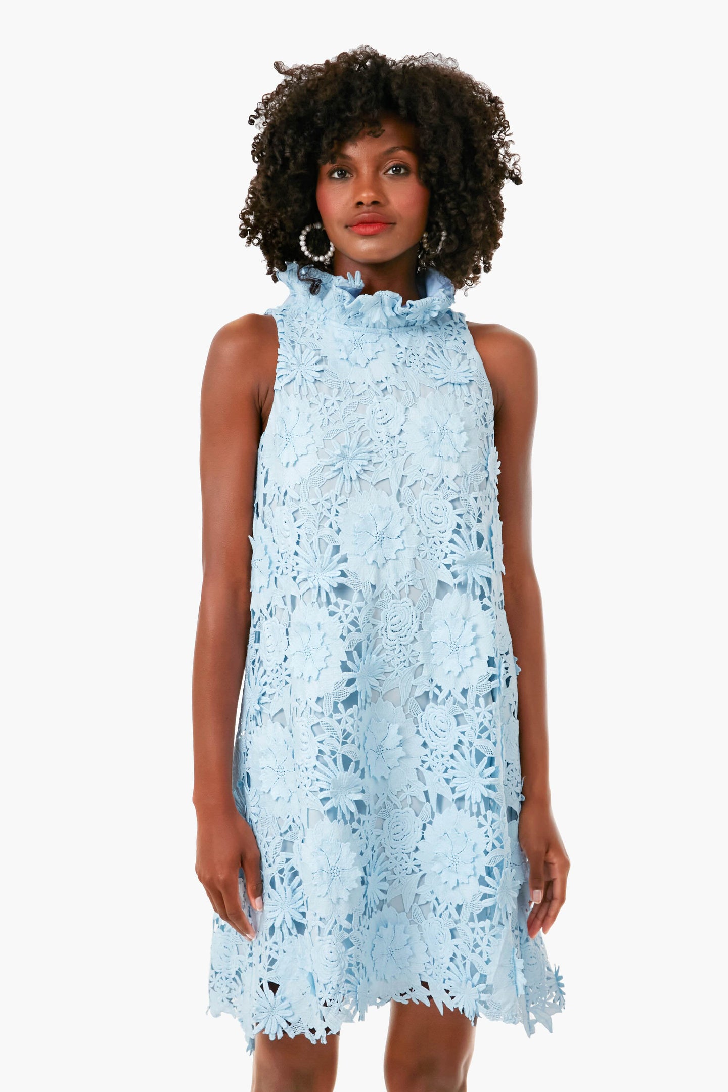 Serenity Blue Guipure Lace Blythe Dress