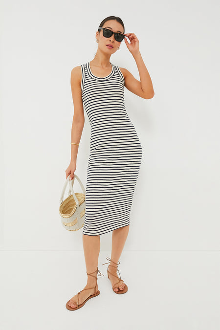 Navy Stripe Organic Go To Tank Dress