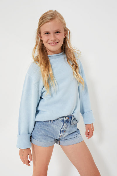 Light Blue Roll Neck Sweater | A Soft Idea