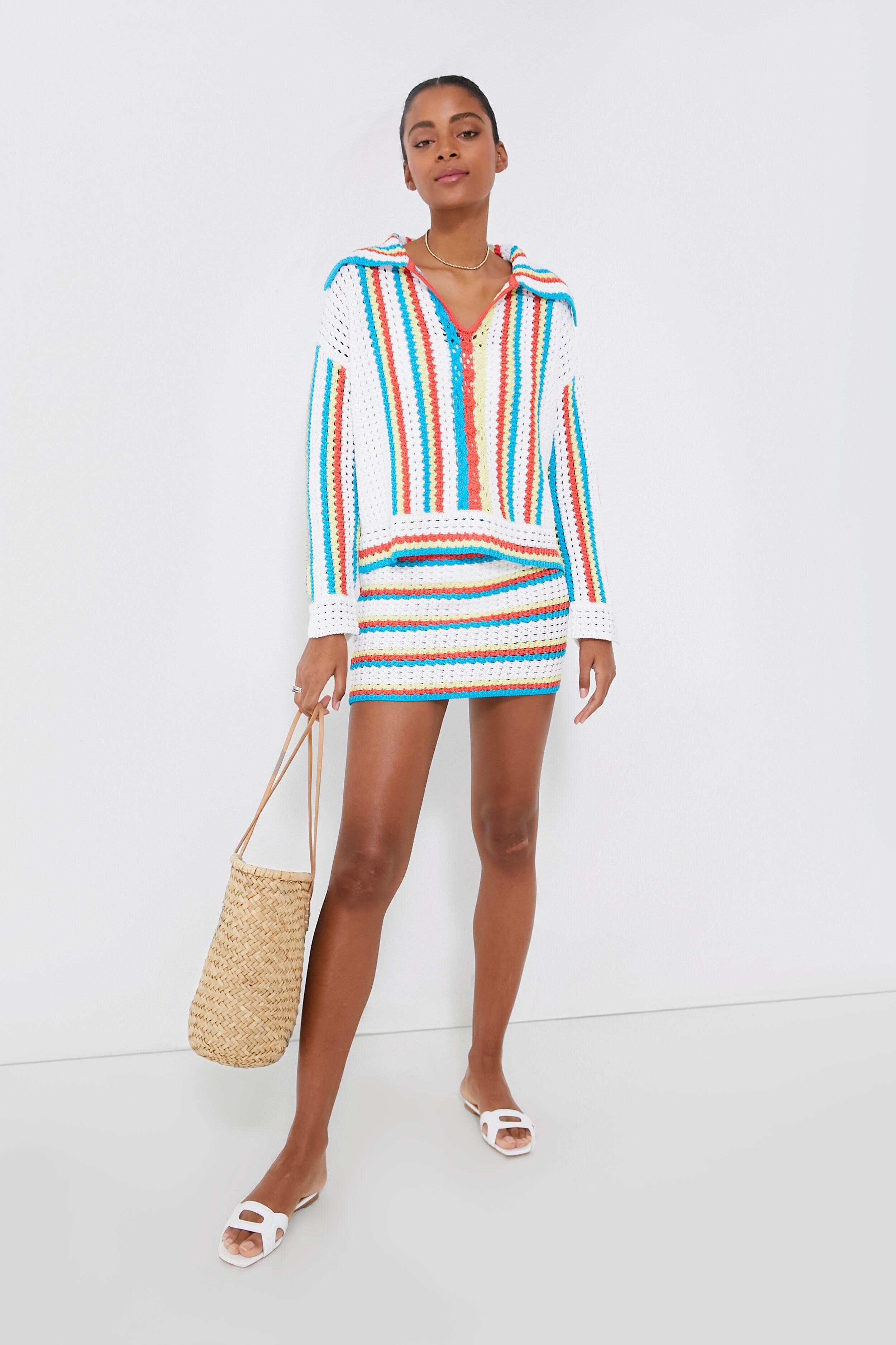 Crochet Vertical Stripe Lola Pullover