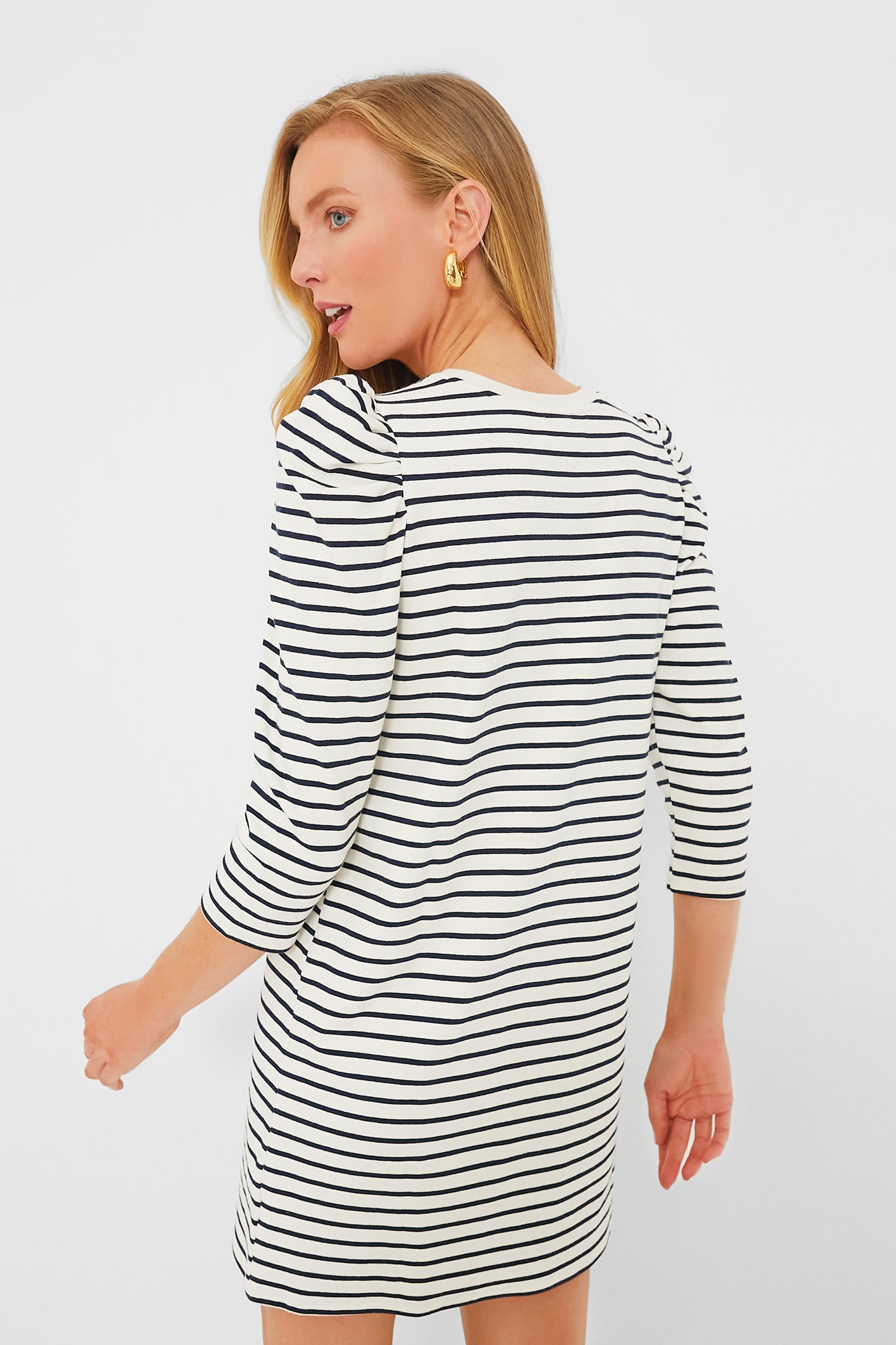 Pomander Place Navy Stripe Vesty Mini Dress Navy Stripe / L Pomander Place Navy Stripe Vesty Mini Dress Navy Stripe / L