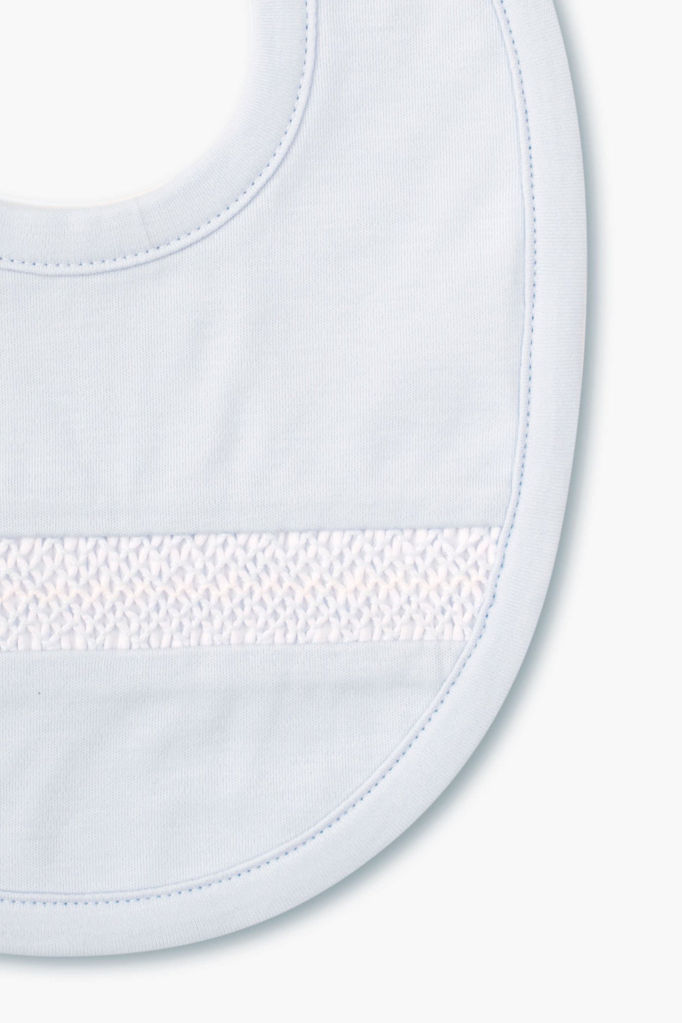 Blue Hand Smocked Bib