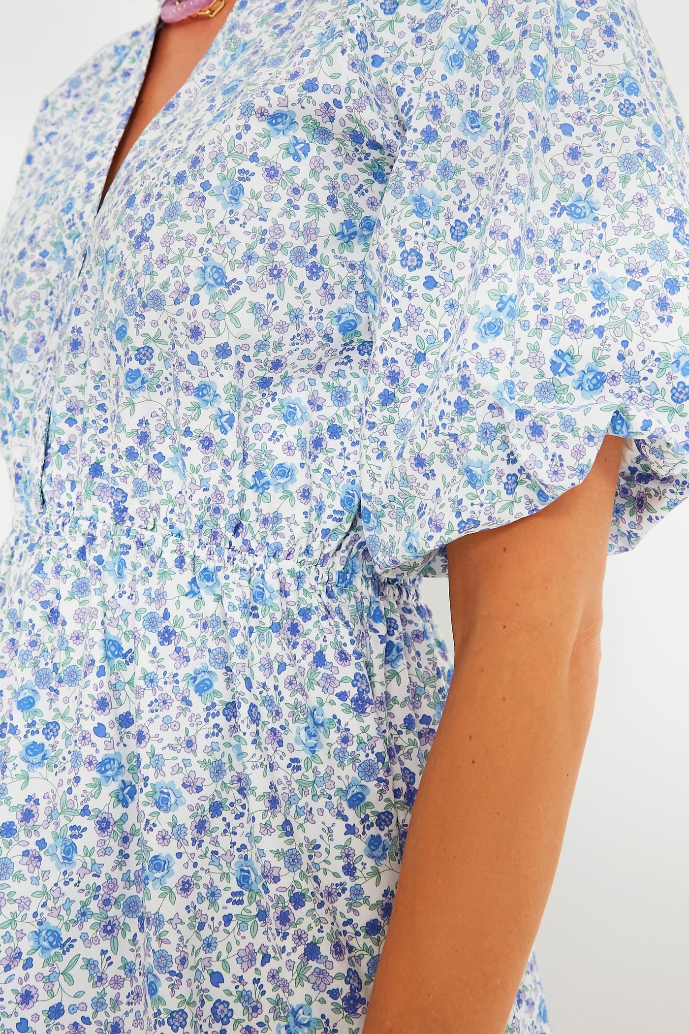 Blue Ditsy Floral Loren Mini Dress | Hyacinth House Blue Ditsy Floral Loren Mini Dress | Hyacinth House