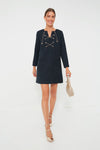 Navy Tie Tweed Kelly Dress