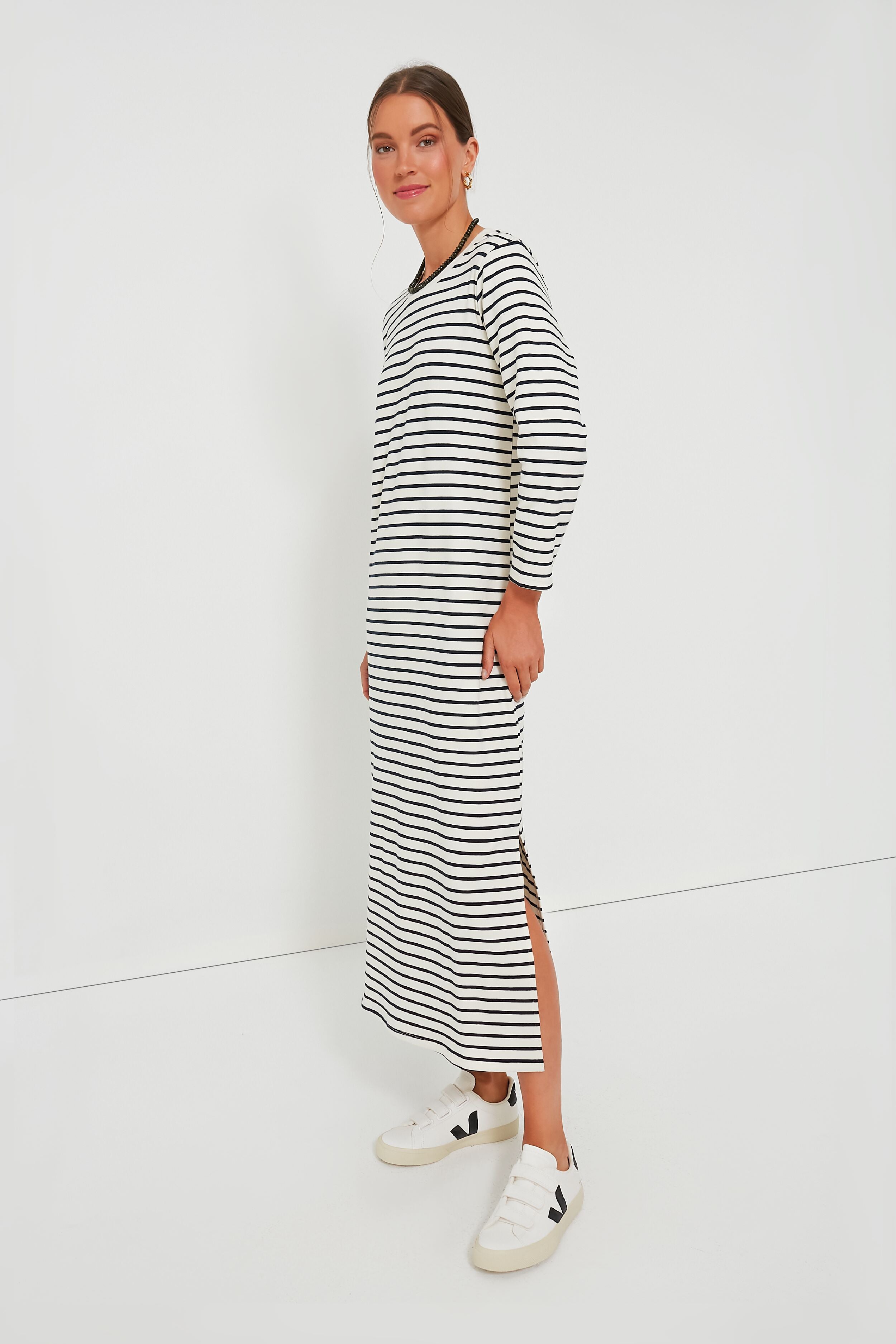 Pomander Place Navy Stripe Gio Maxi Dress Navy / L