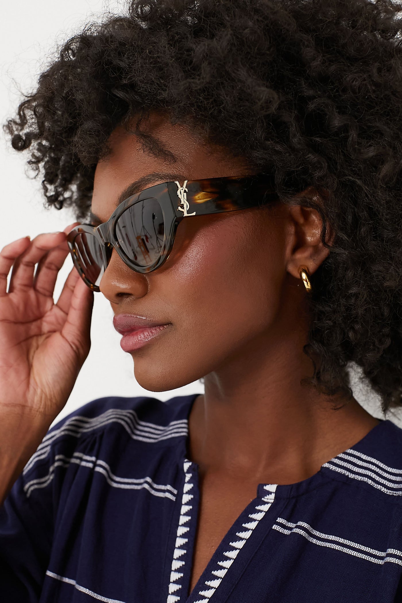 Havana Monogram Cat Eye Sunglasses