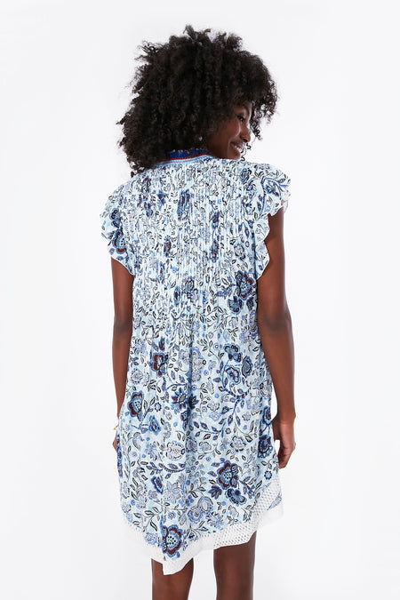 Blue Pensee Sasha V Mini Dress