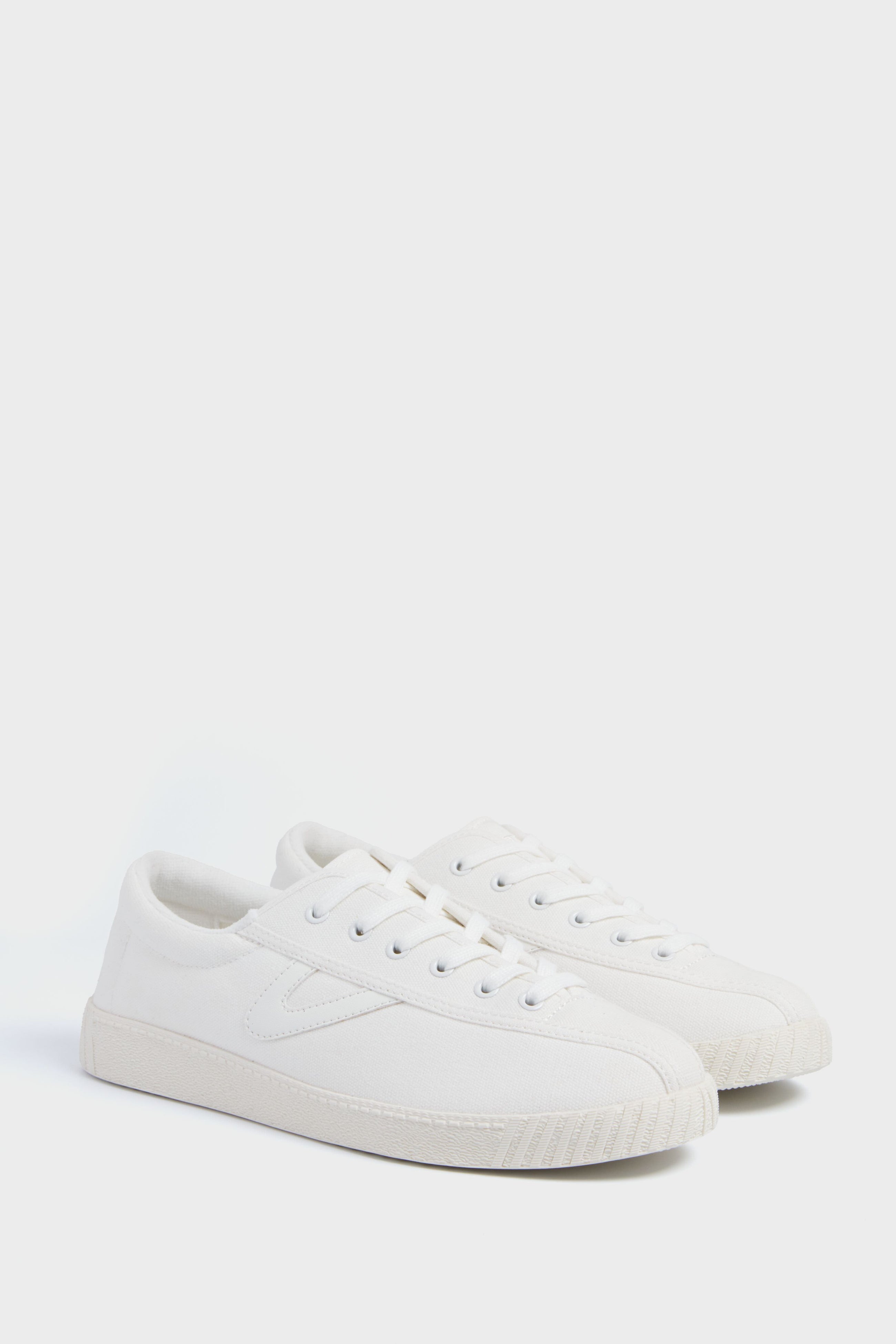 Women's White Nylite Canvas Sneakers