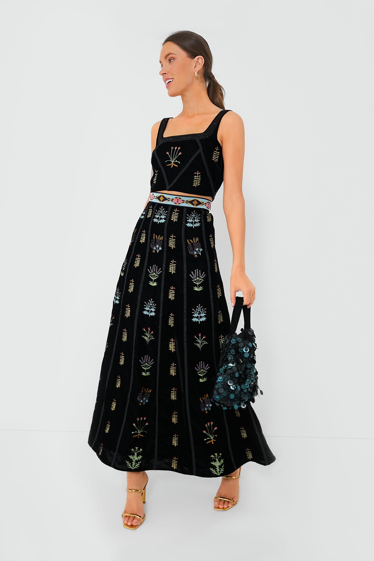 Dark Peacock Sequin Gala Bag