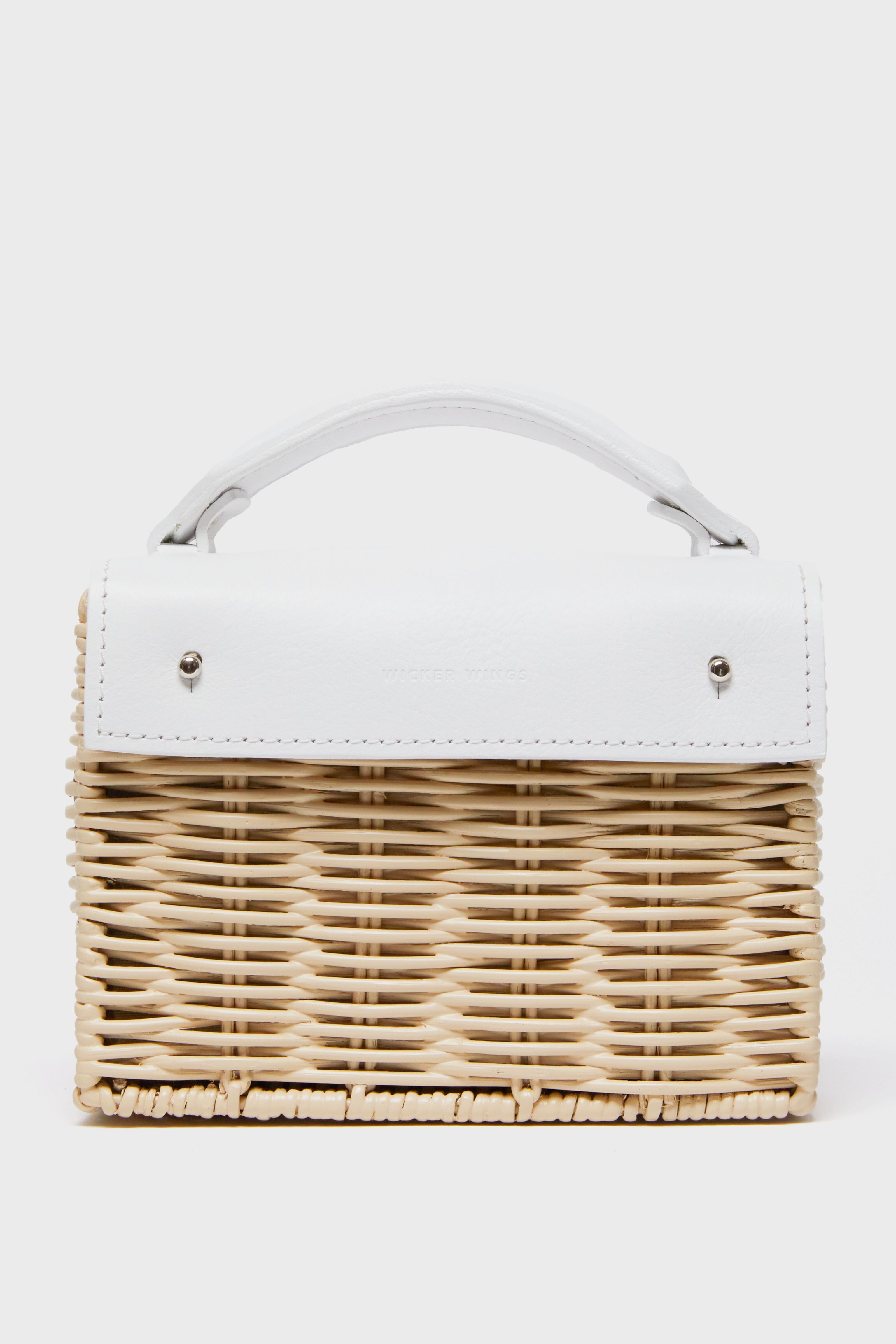 Wicker mini online bag