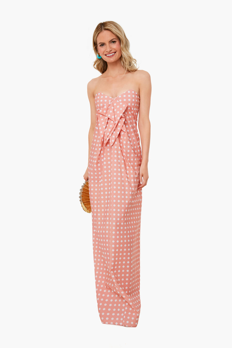 Blush White Polka Dot Kaia Dress