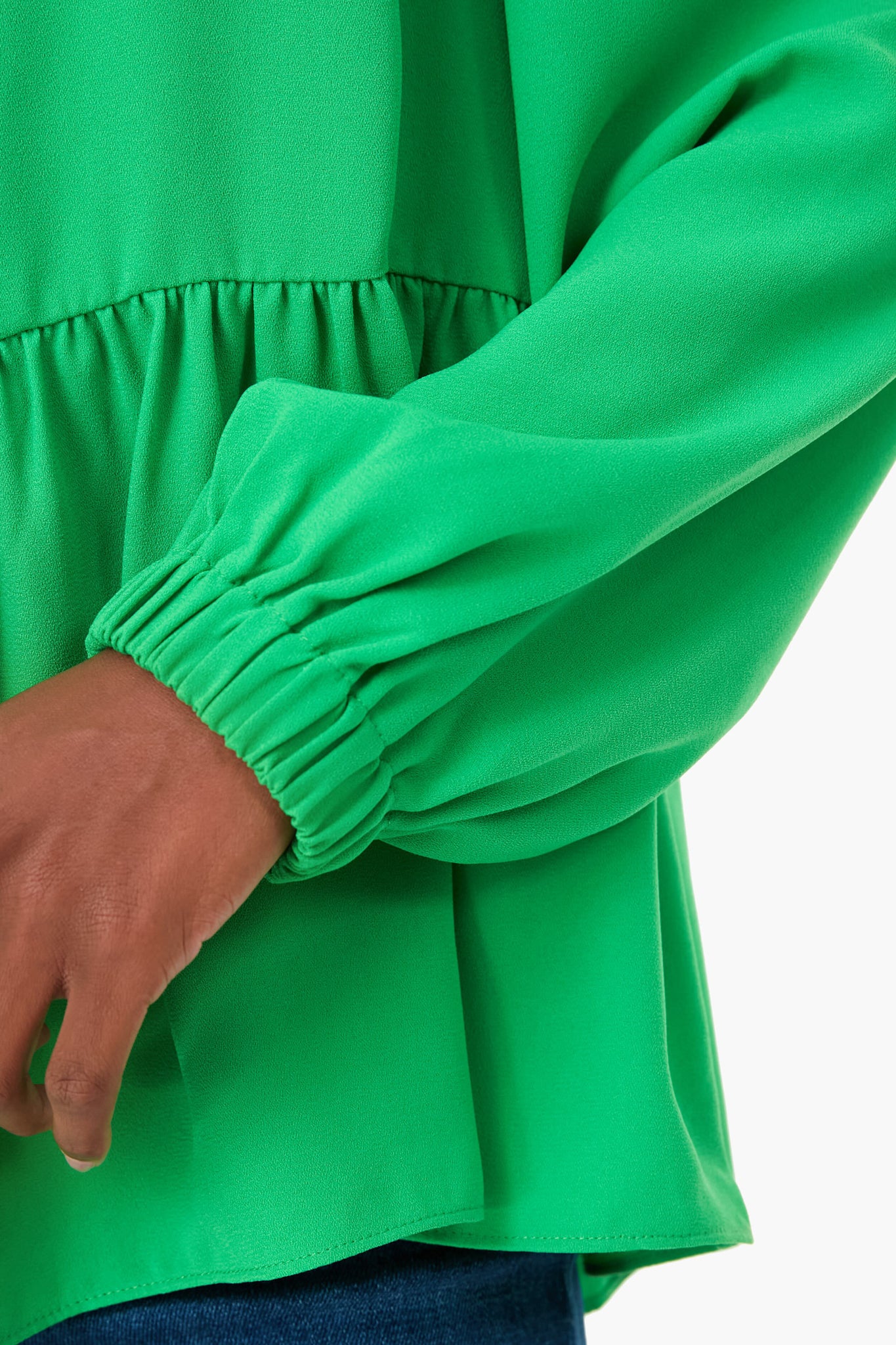 Emerald Green Carlota Peplum Blouse