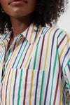 Rainbow Striped Adair Boyfriend Shirt
