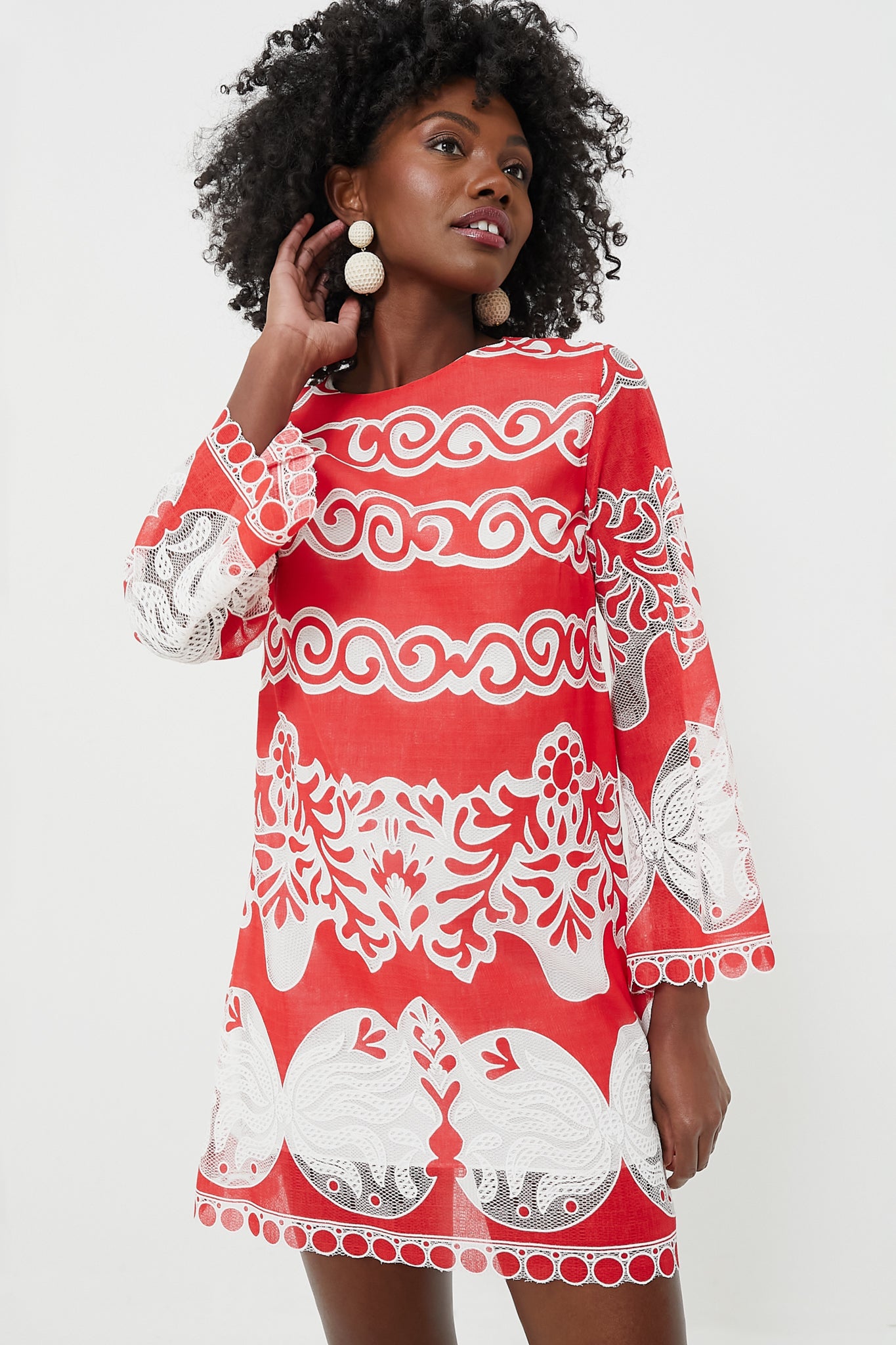 Free people red lace dress Clearance