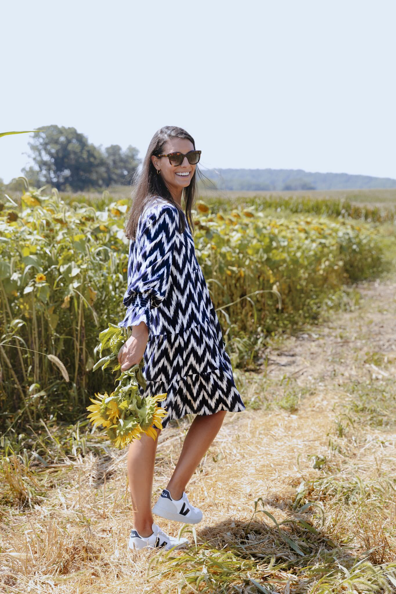 Navy Ikat Kenzo Dress