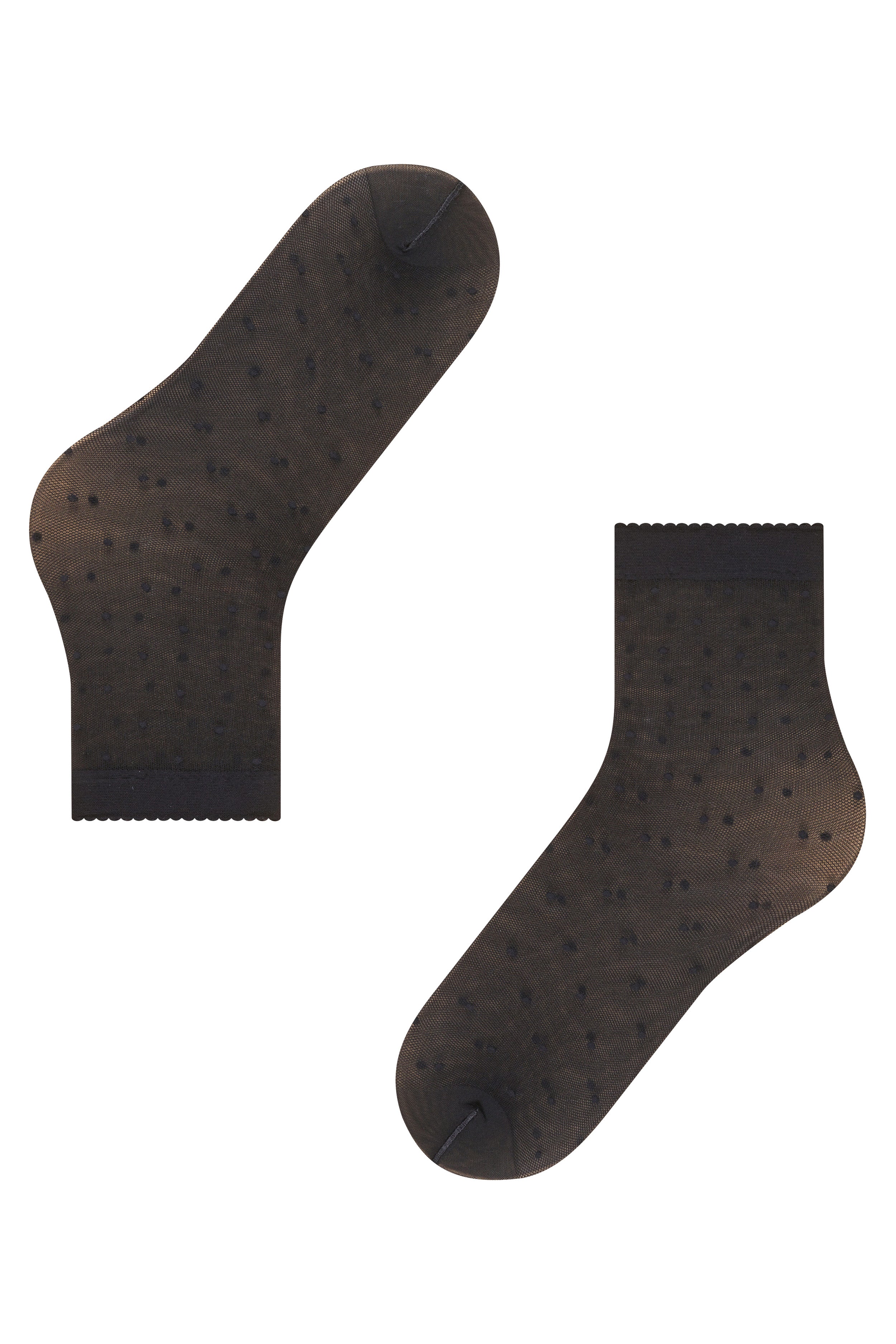 Black Ankle Socks with Dots