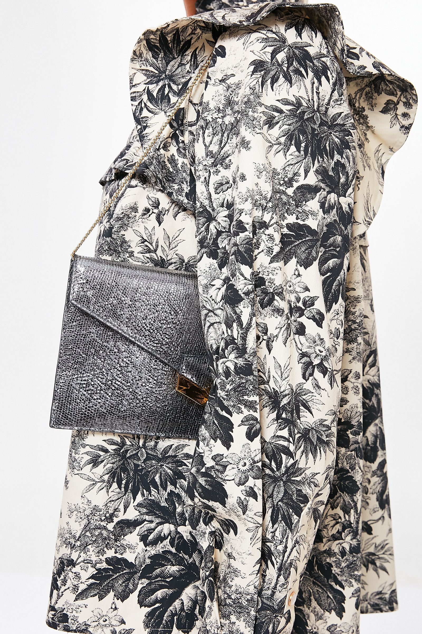 Silver Metallic London Clutch