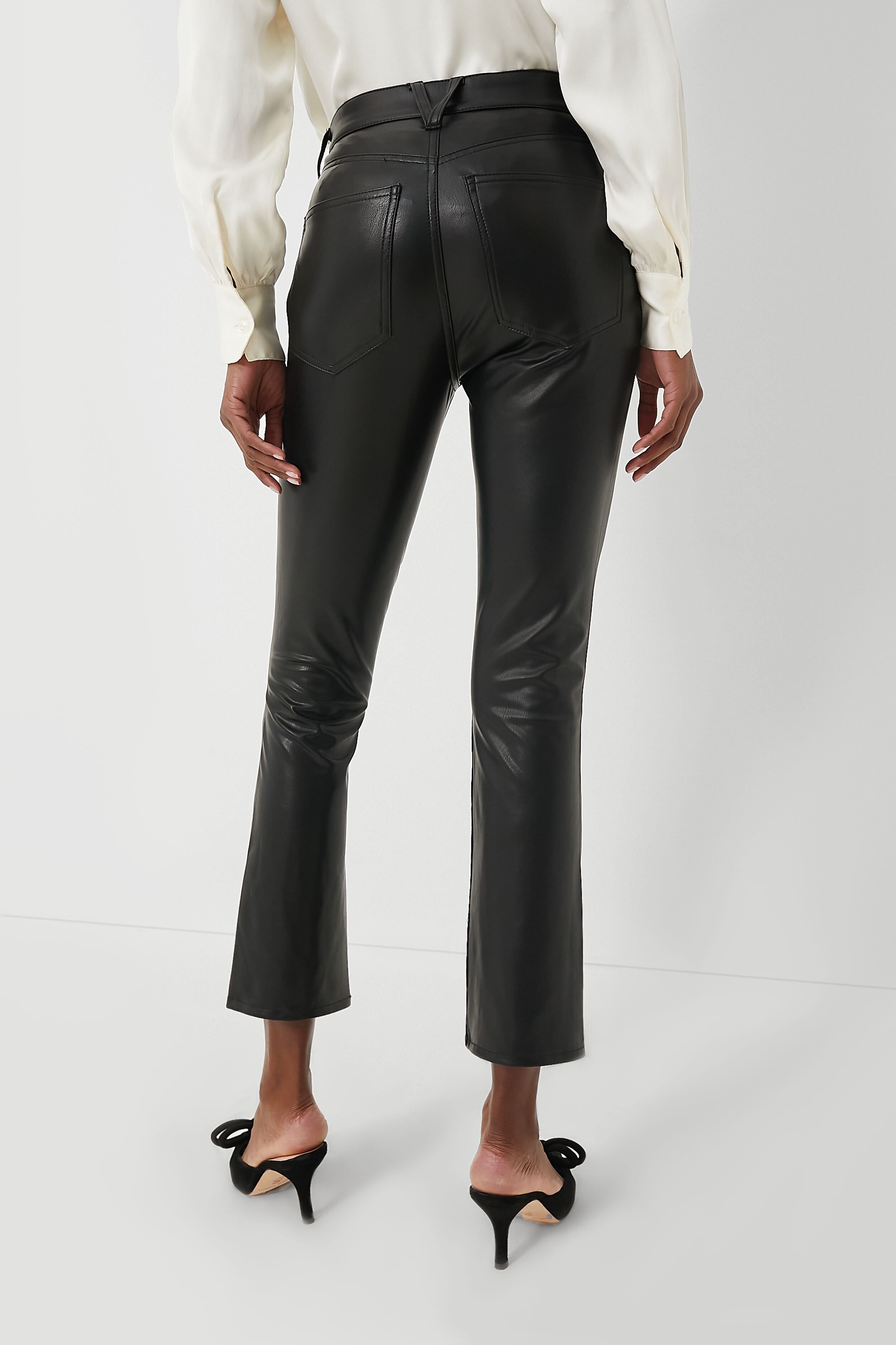Leather Kick Flare Pant - Black – Charlotte Brody
