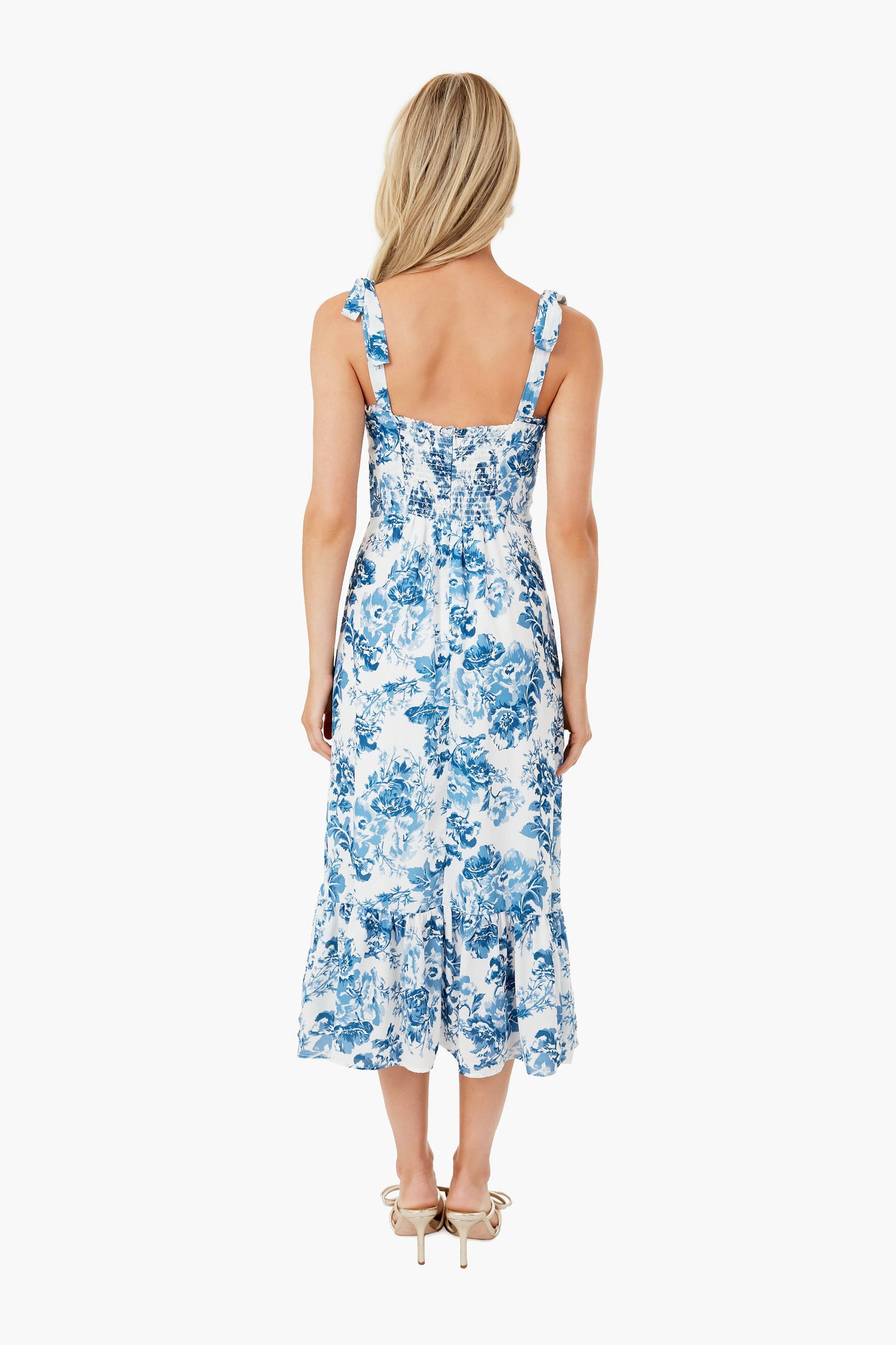 Blue Floral Toile De Jouy