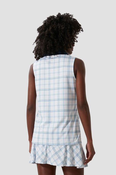 Provincial Plaid Sleeveless Caroline Polo