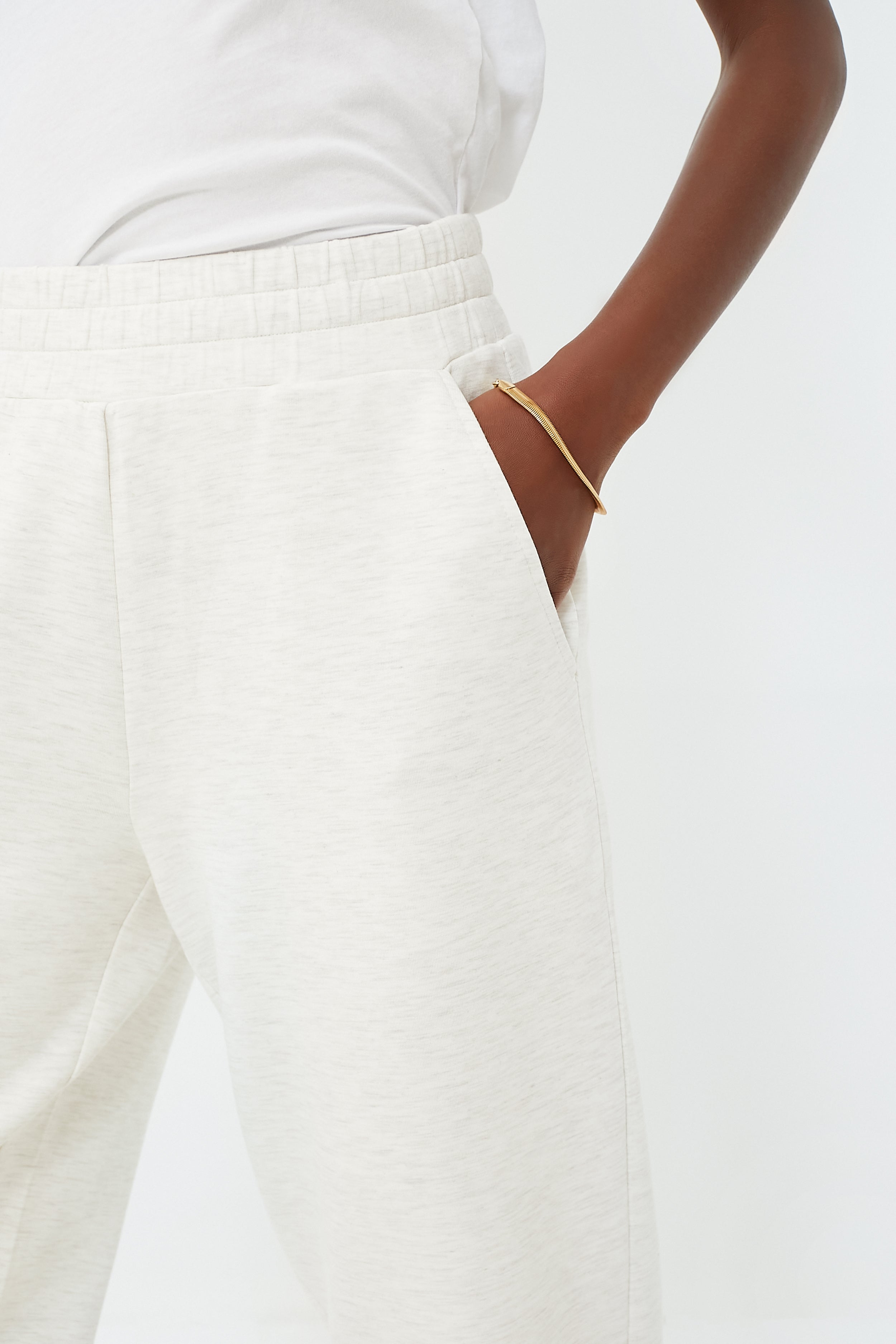 The Relaxed Pant 27.5 in Ivory Marl exclusive at The Shoe Hive