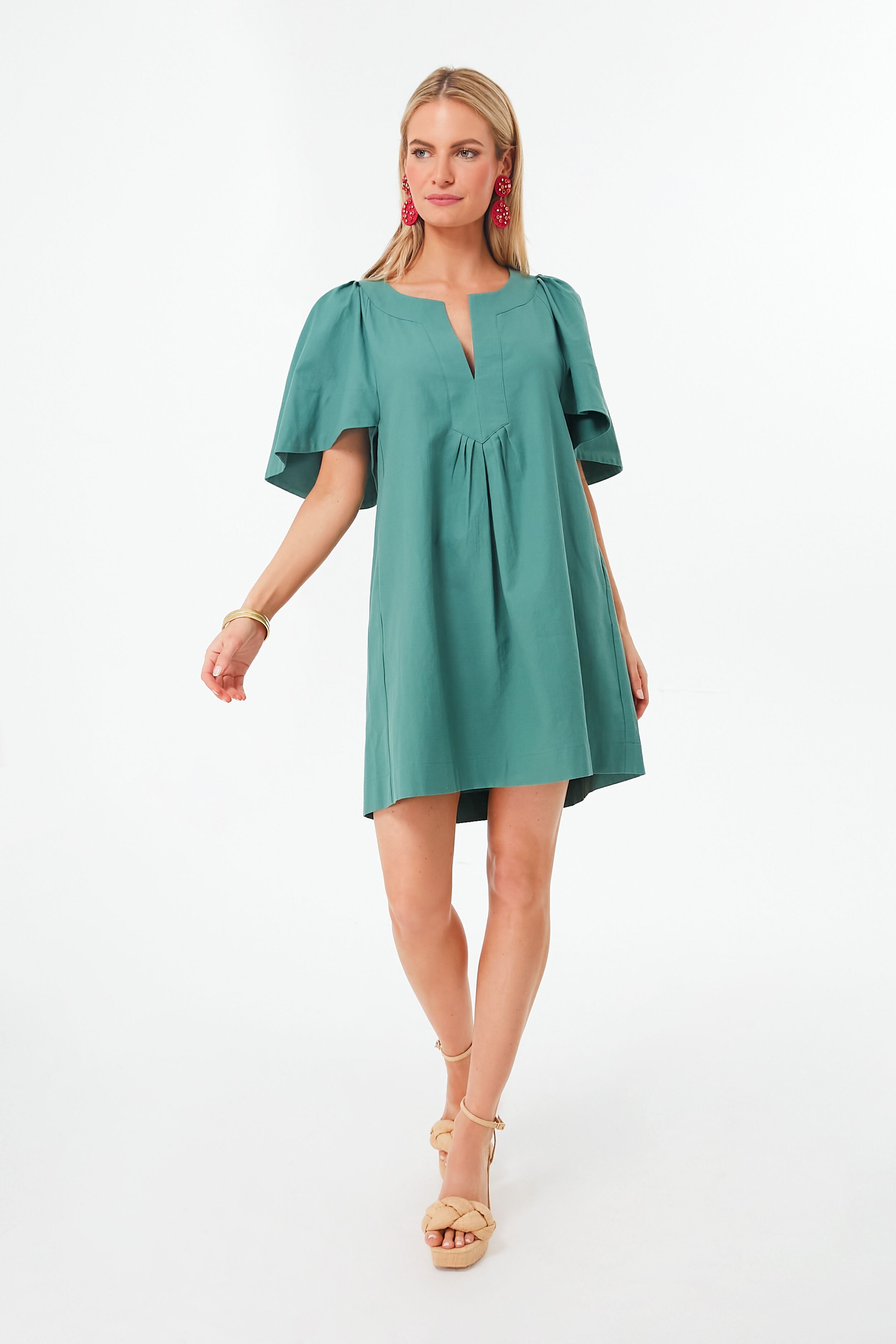 Celadon Finley Flutter Sleeve Dress | Pomander Place