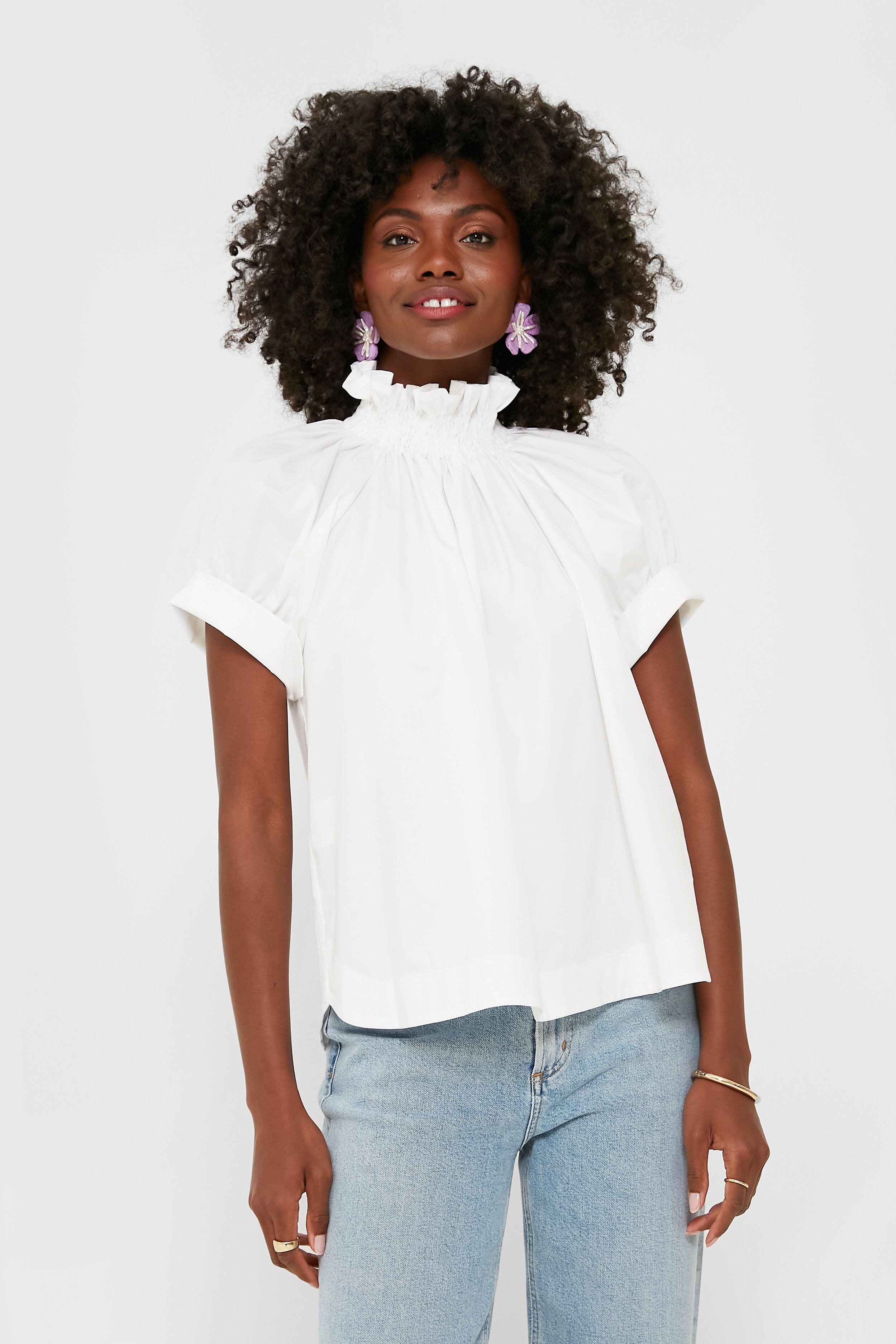 White Franka Top | Monica Nera