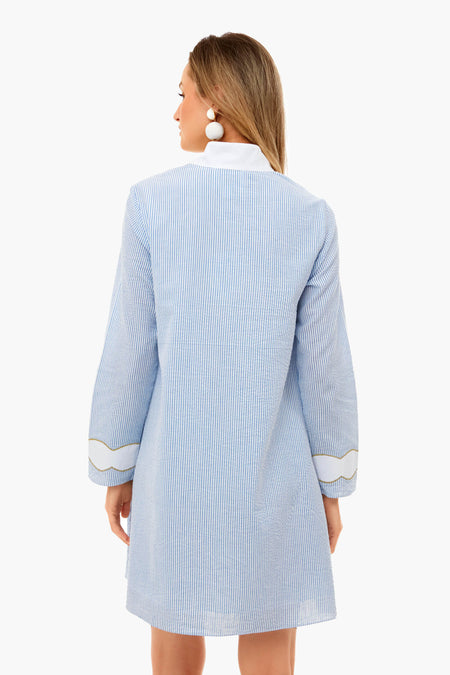 Blue Seersucker Gail Dress