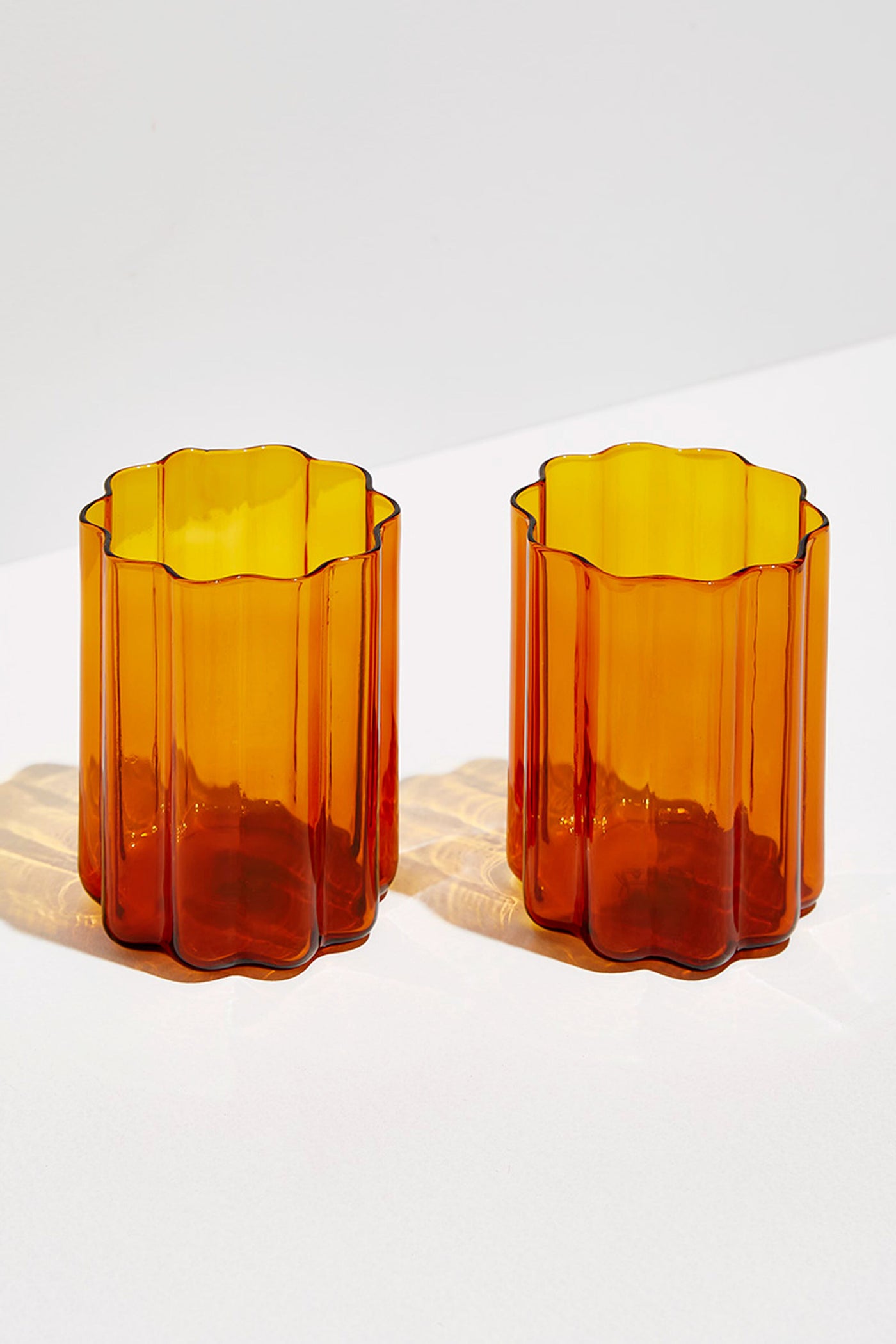 Amber Wave Glasses (Set of 2)